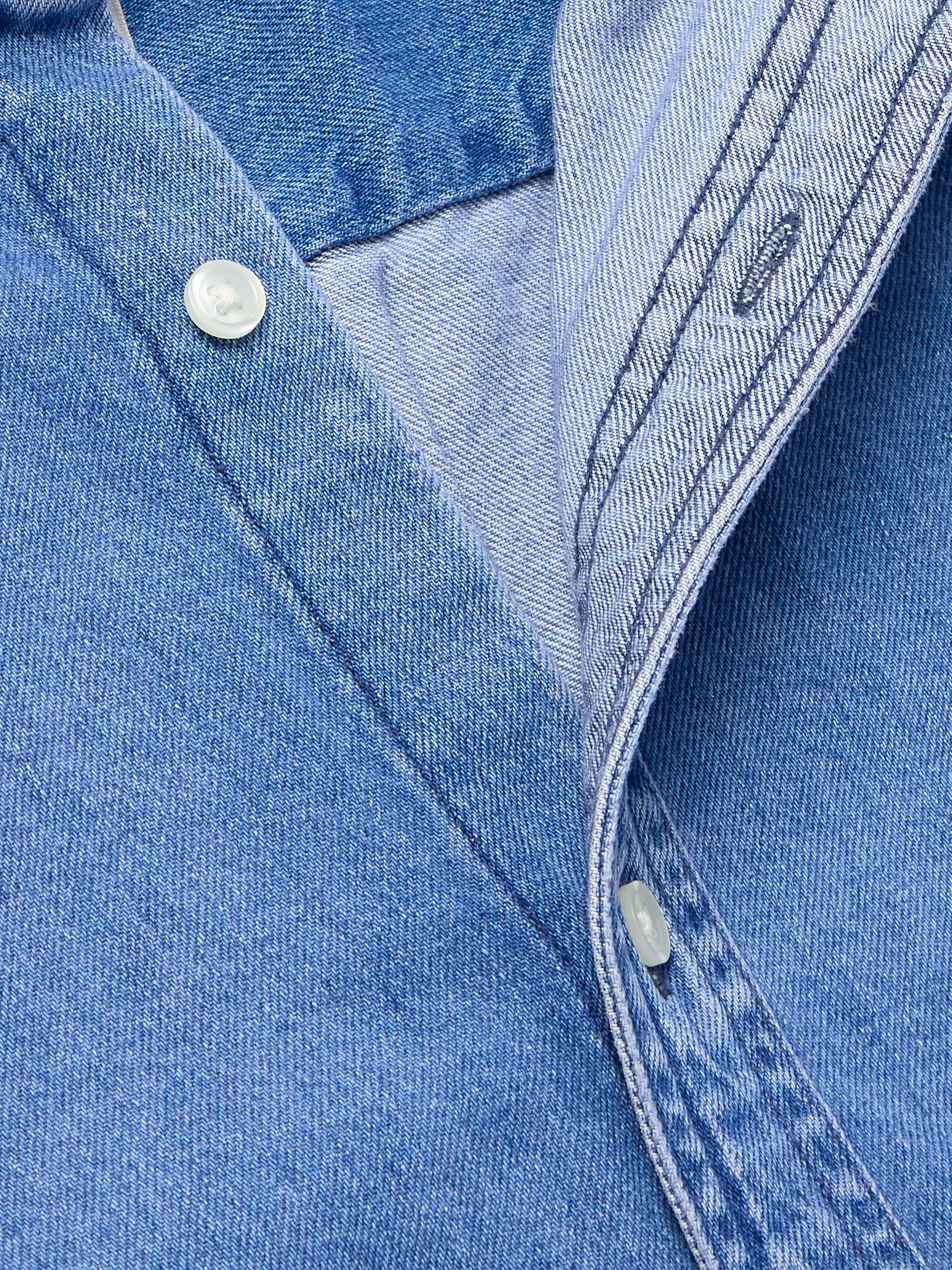 Lucas Logo-Embroidered Denim Shirt view