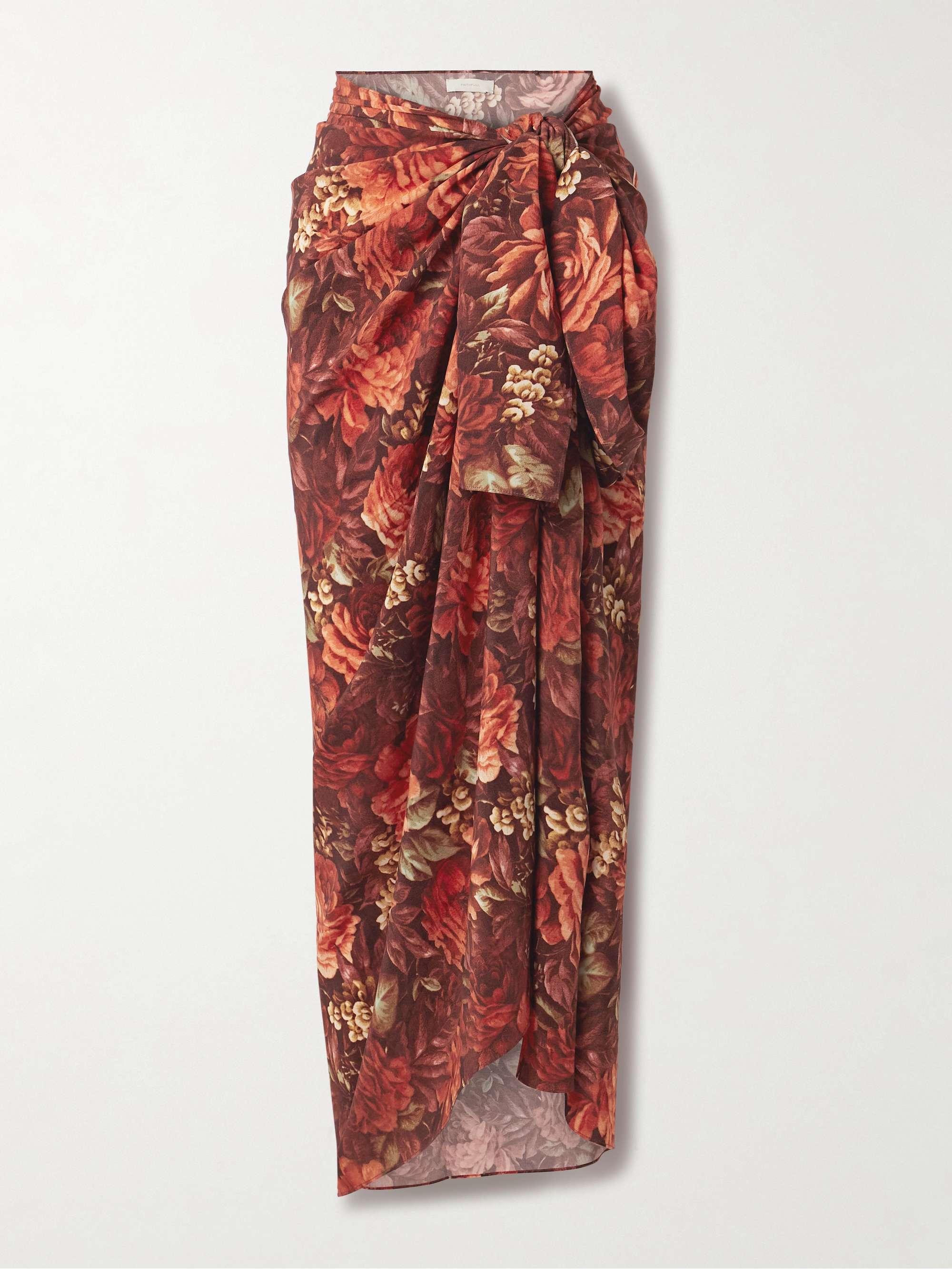 Tayga floral-print silk-crepe pareo hero visual