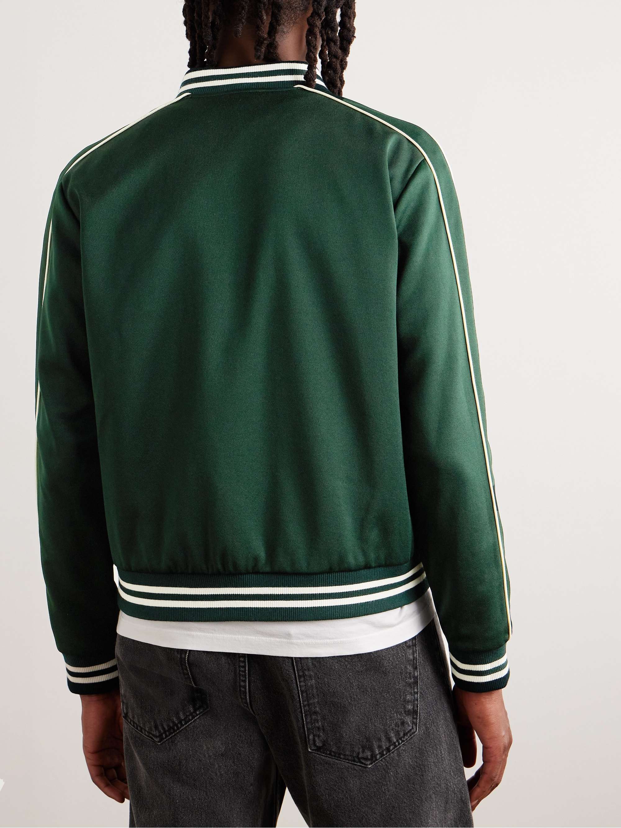 Triomphe Logo-Embroidered Jersey Track Jacket view