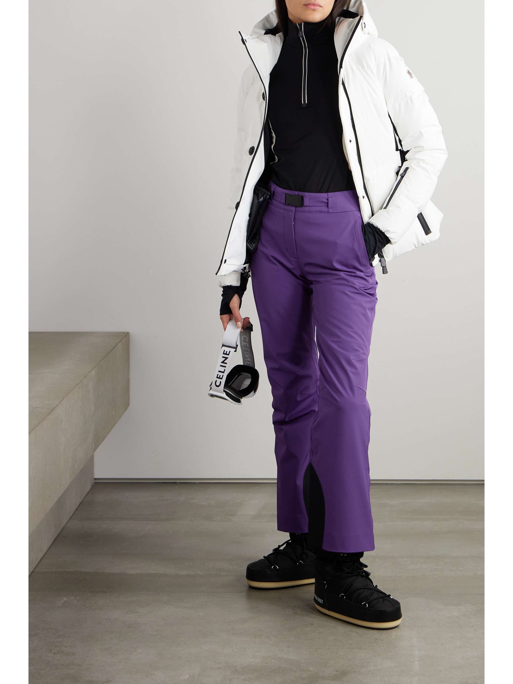Buckled bootcut ski pants view