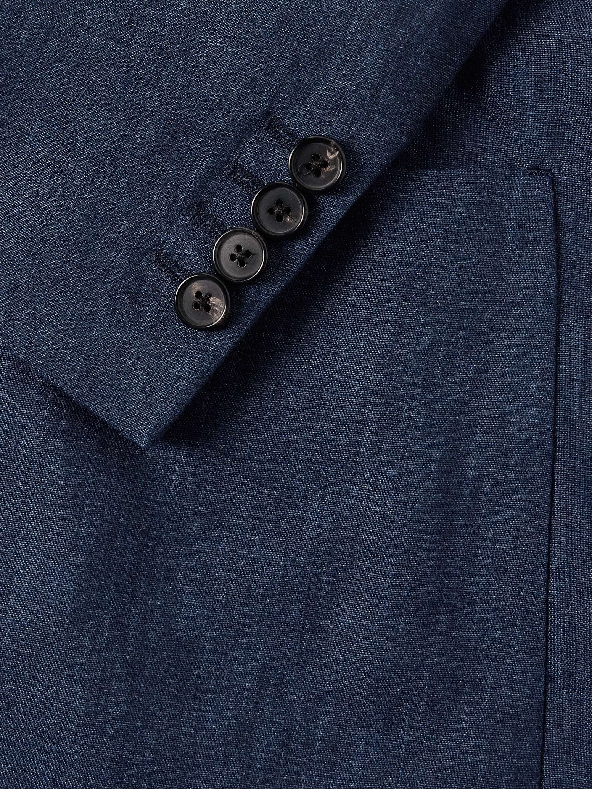 Delave Unstructured Double-Breasted Linen Blazer view