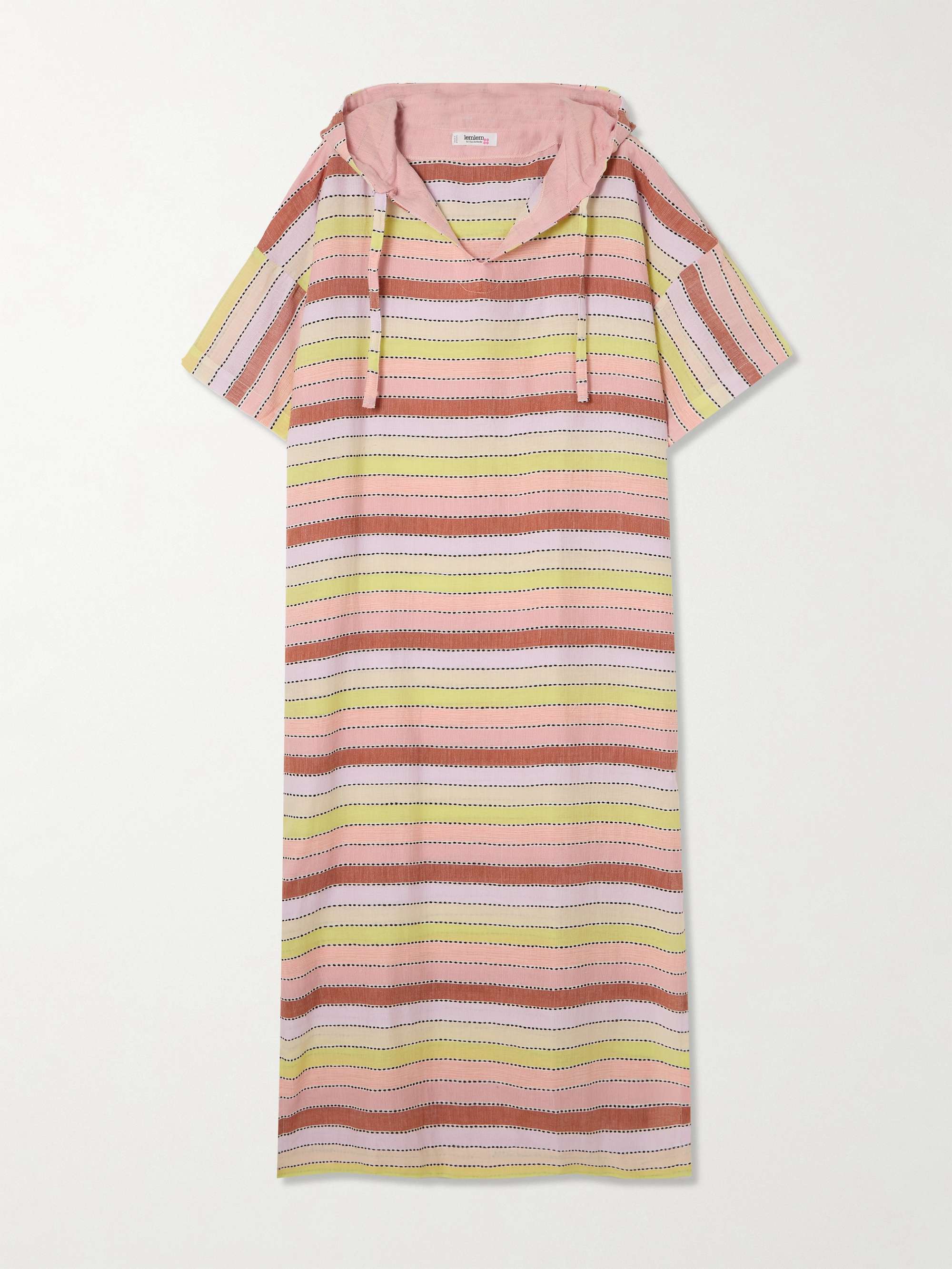 Beritu hooded striped cotton-blend coverup hero visual