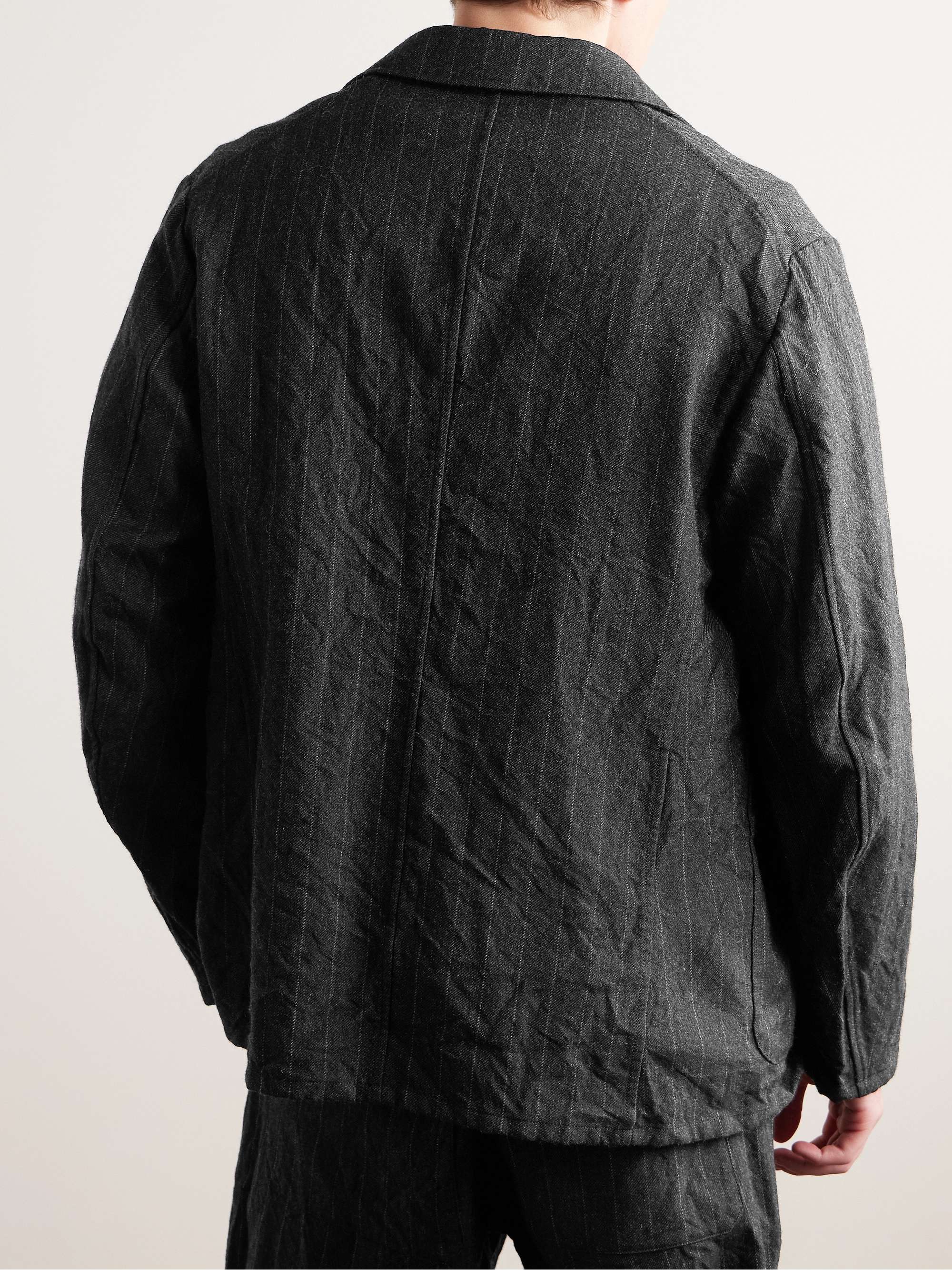 Take Easy Pinstriped Wool-Twill Suit Jacket view