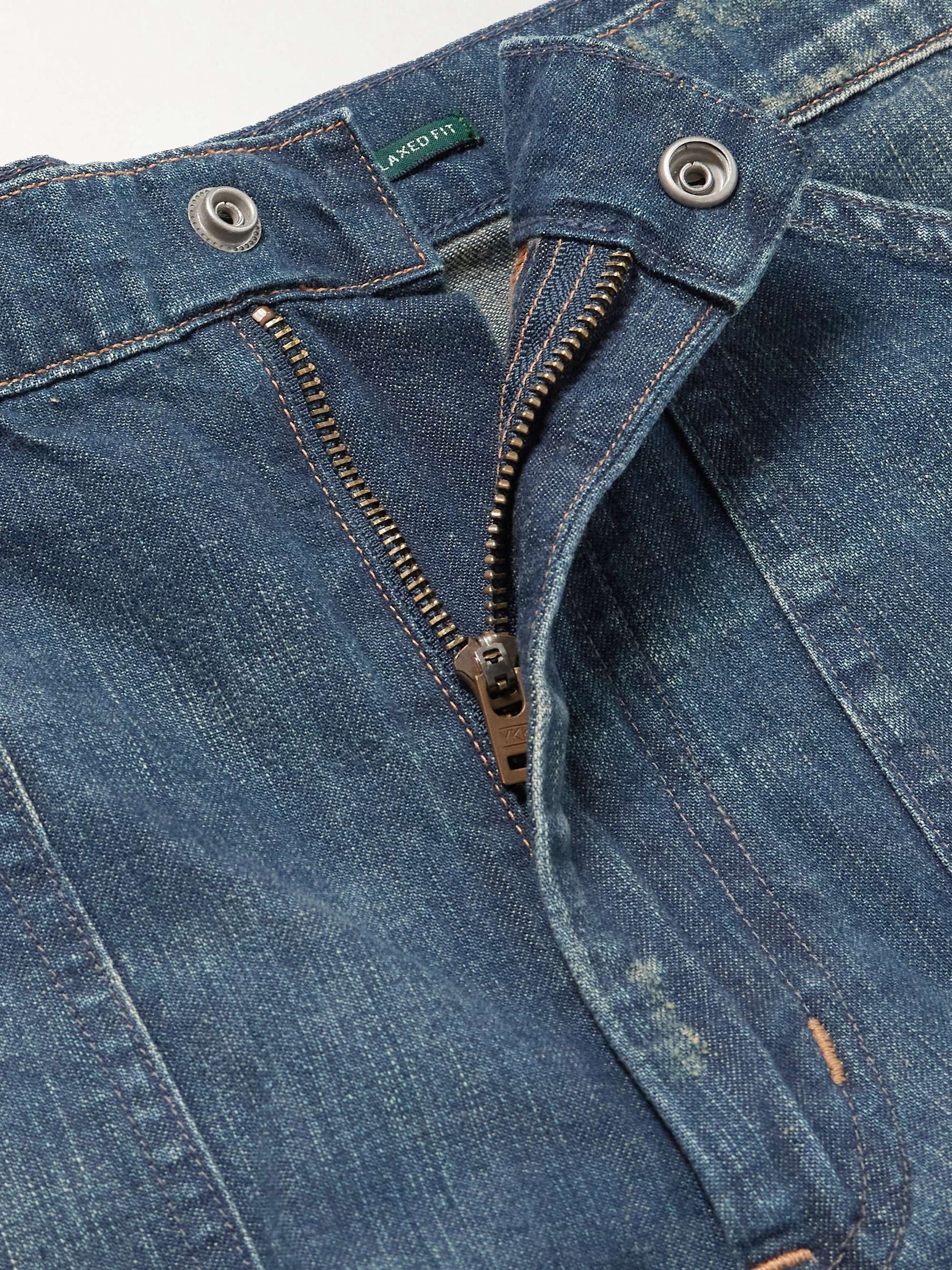 Polo Country Slim-Fit Straight-Leg Distressed Panelled Jeans view