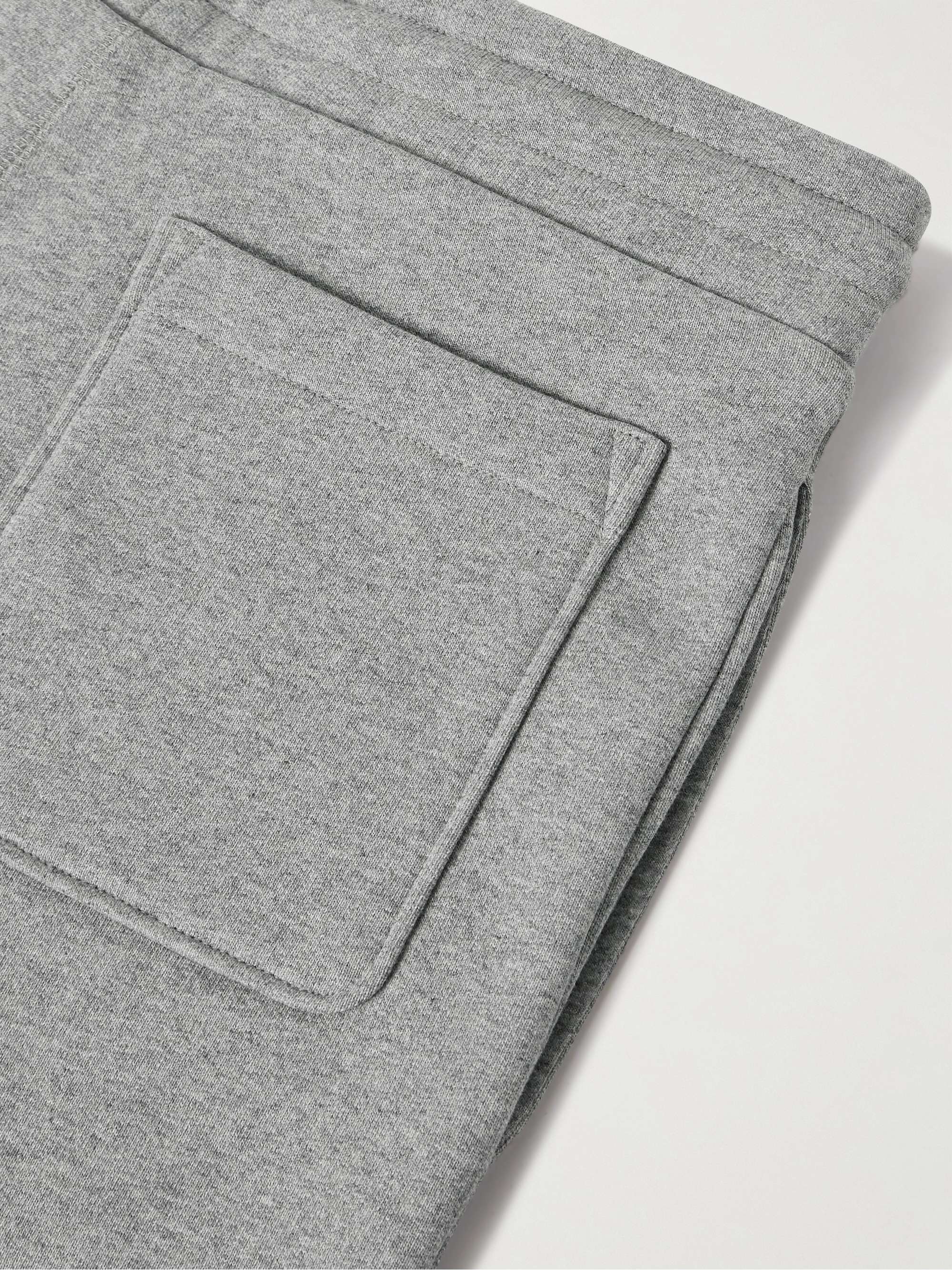 Slim-Fit Tapered Logo-Appliquéd Cotton-Jersey Sweatpants view