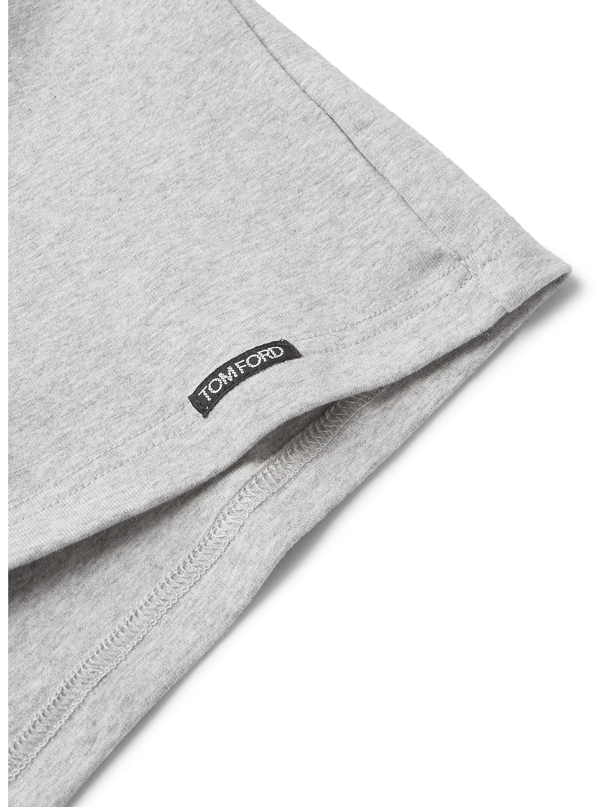 Slim-Fit Mélange Stretch-Cotton Jersey T-Shirt view