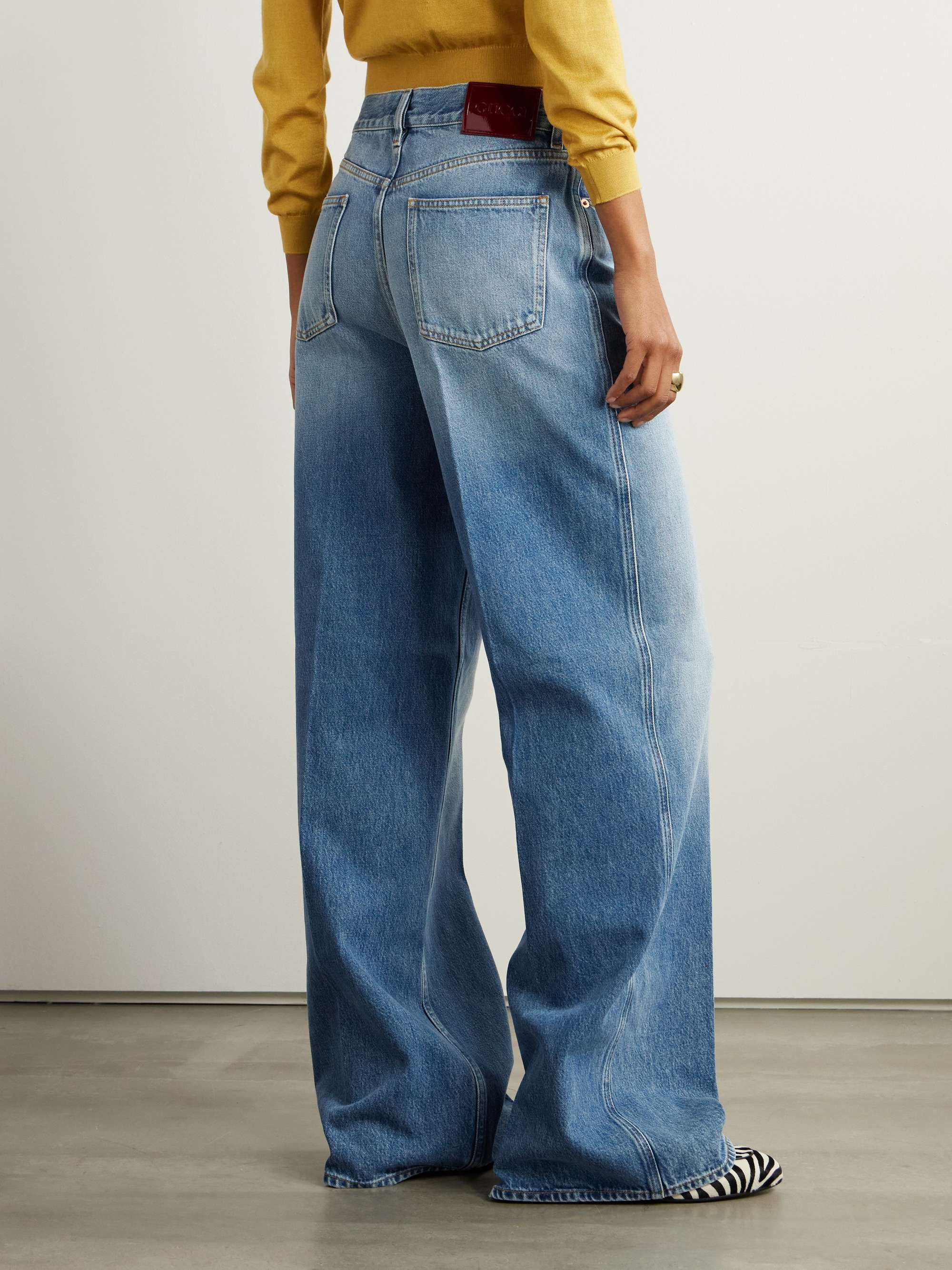 Lido high-rise wide-leg jeans view
