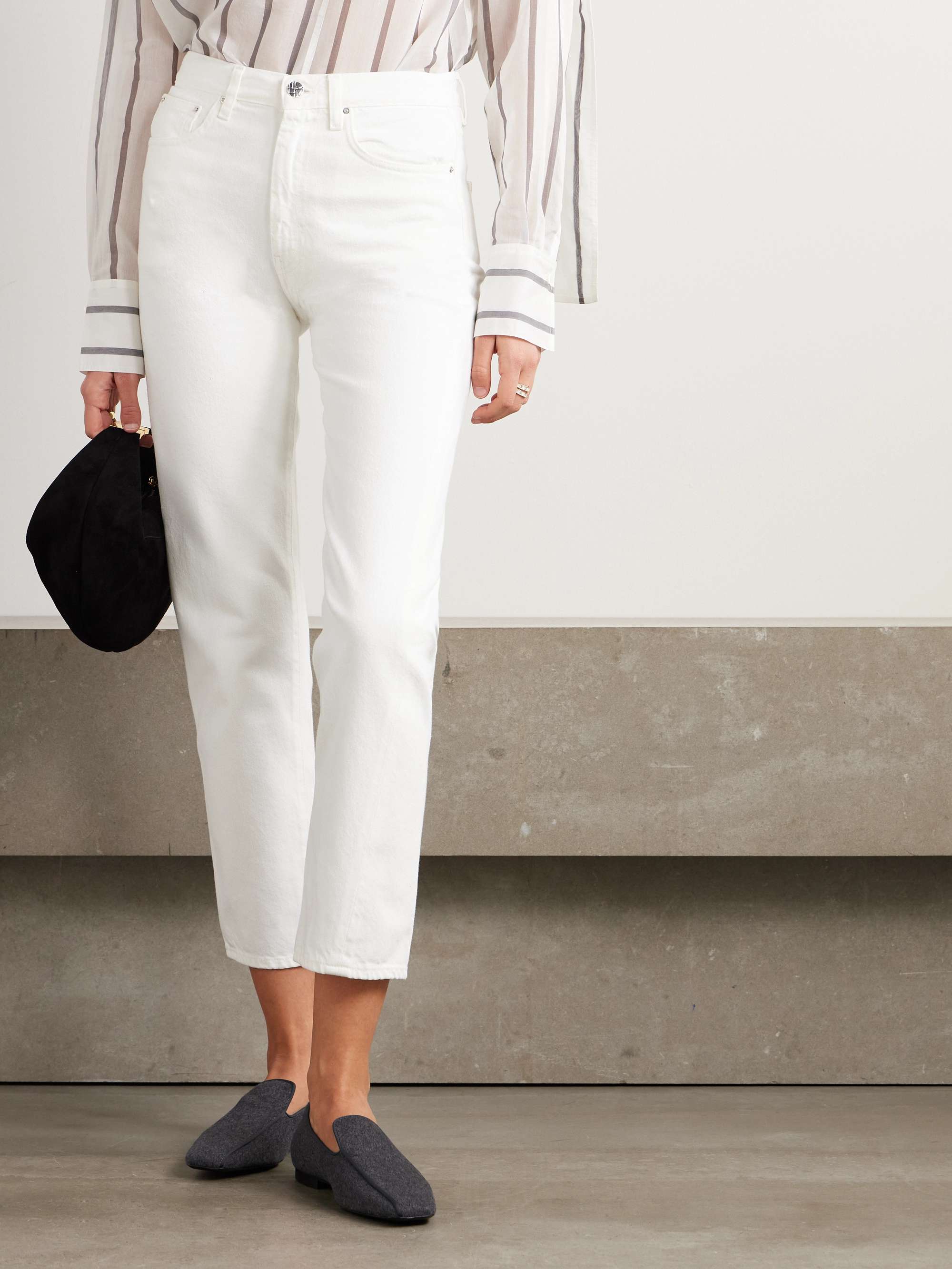 + NET SUSTAIN Twisted Seam high-rise straight-leg organic jeans view