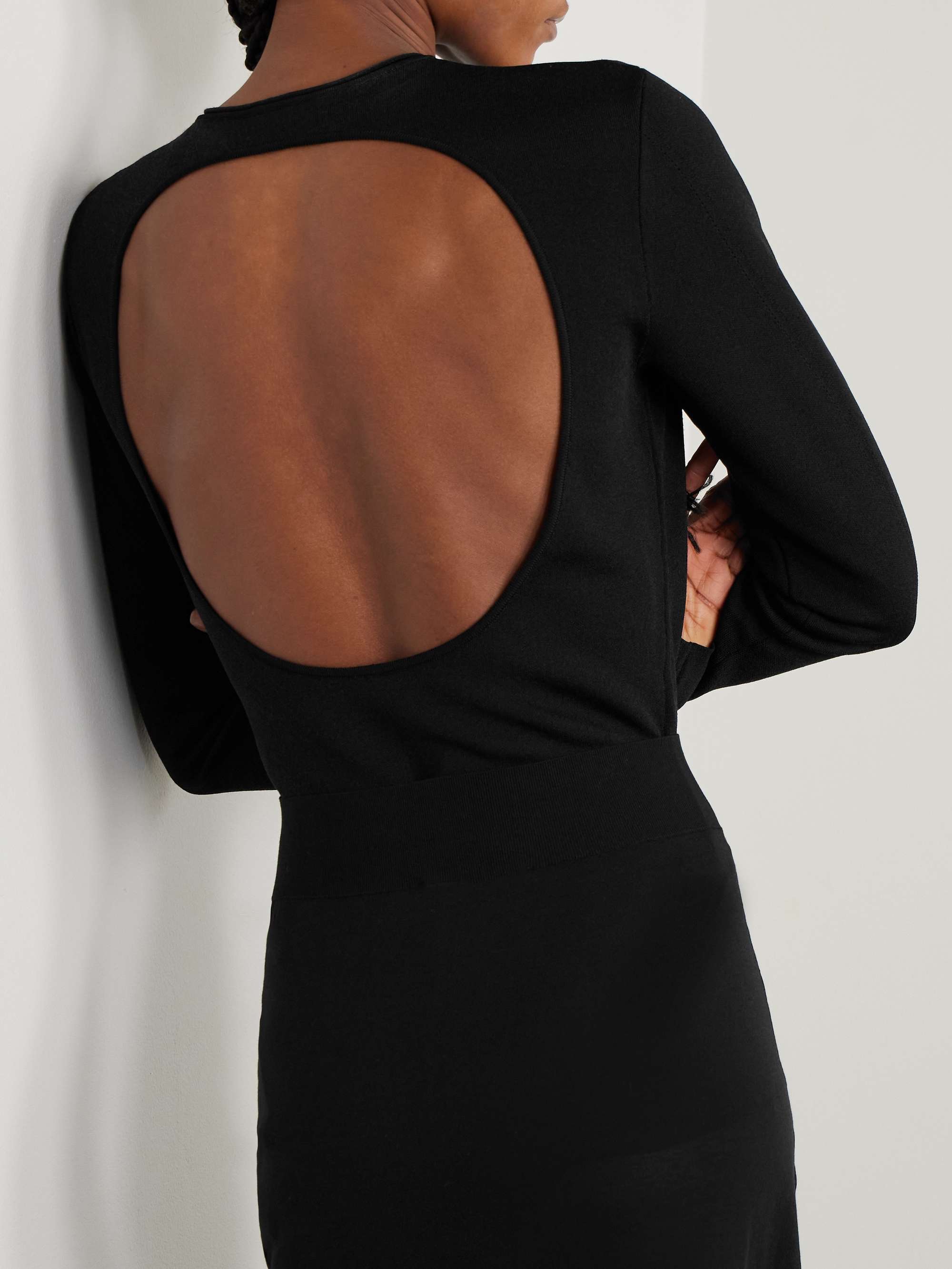 Open-back knitted bodysuit view