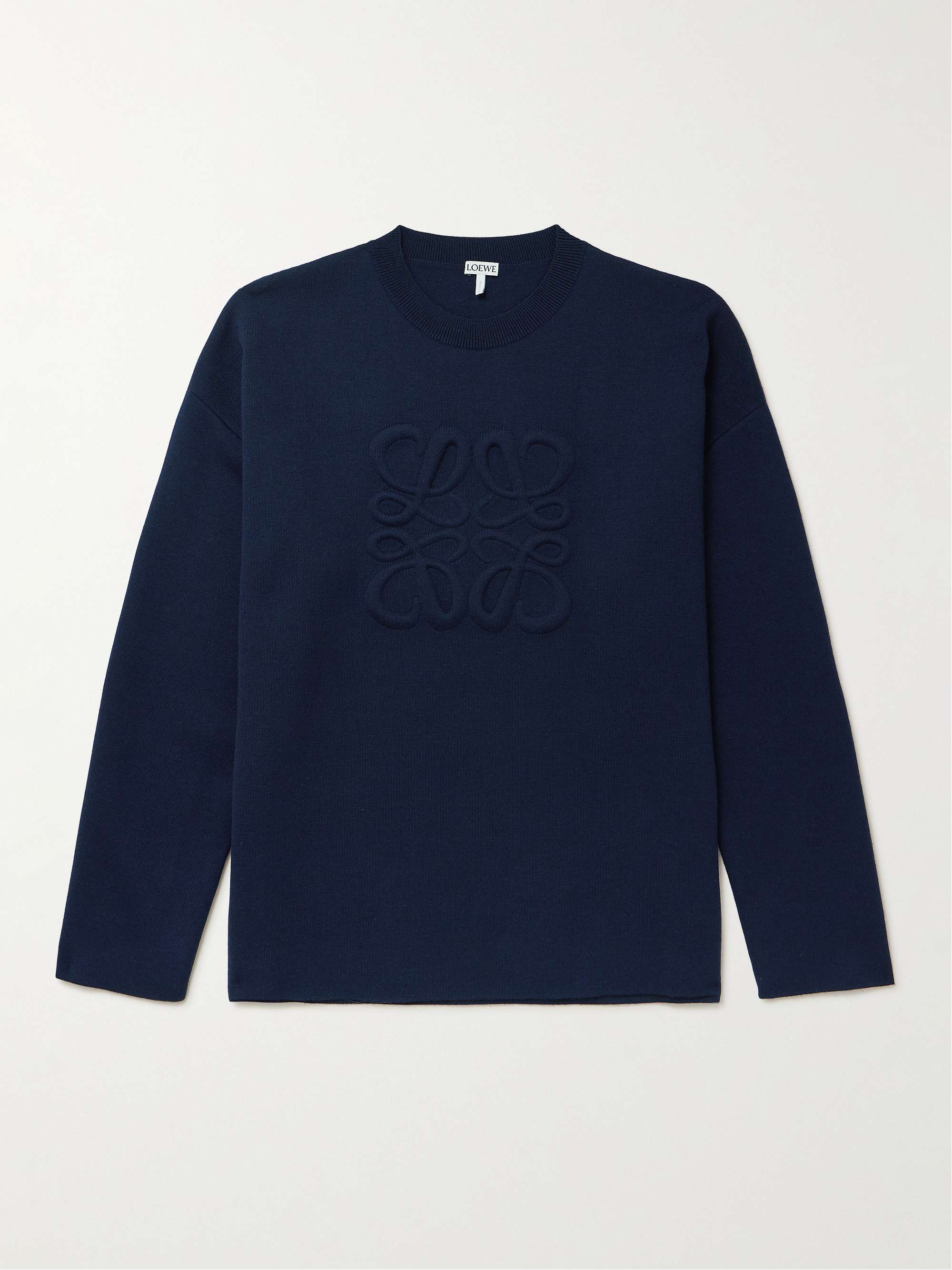 Logo-Debossed Wool-Blend Sweater hero visual