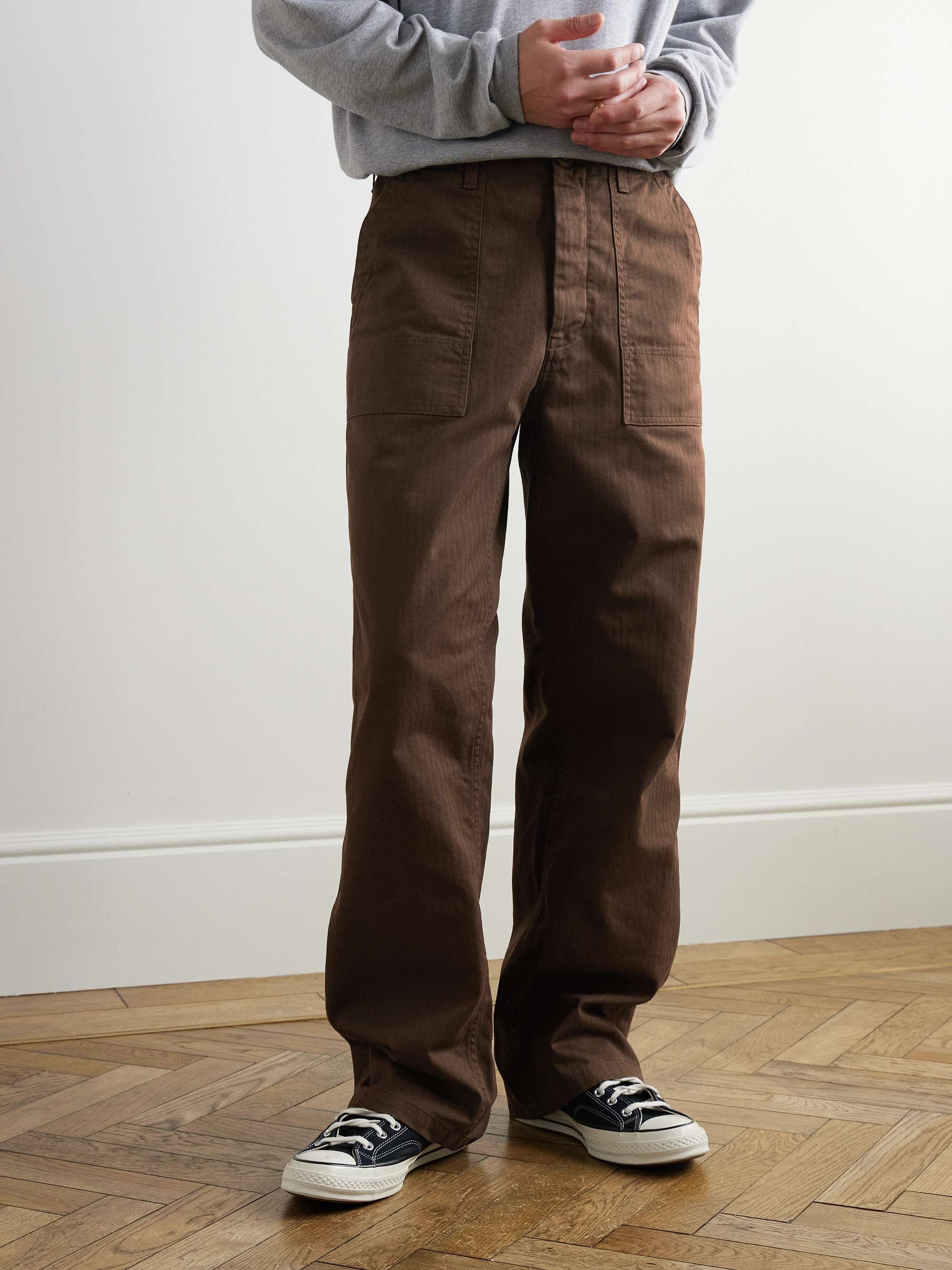 Tuff Tony Straight-Leg Organic Cotton-Twill Trousers view