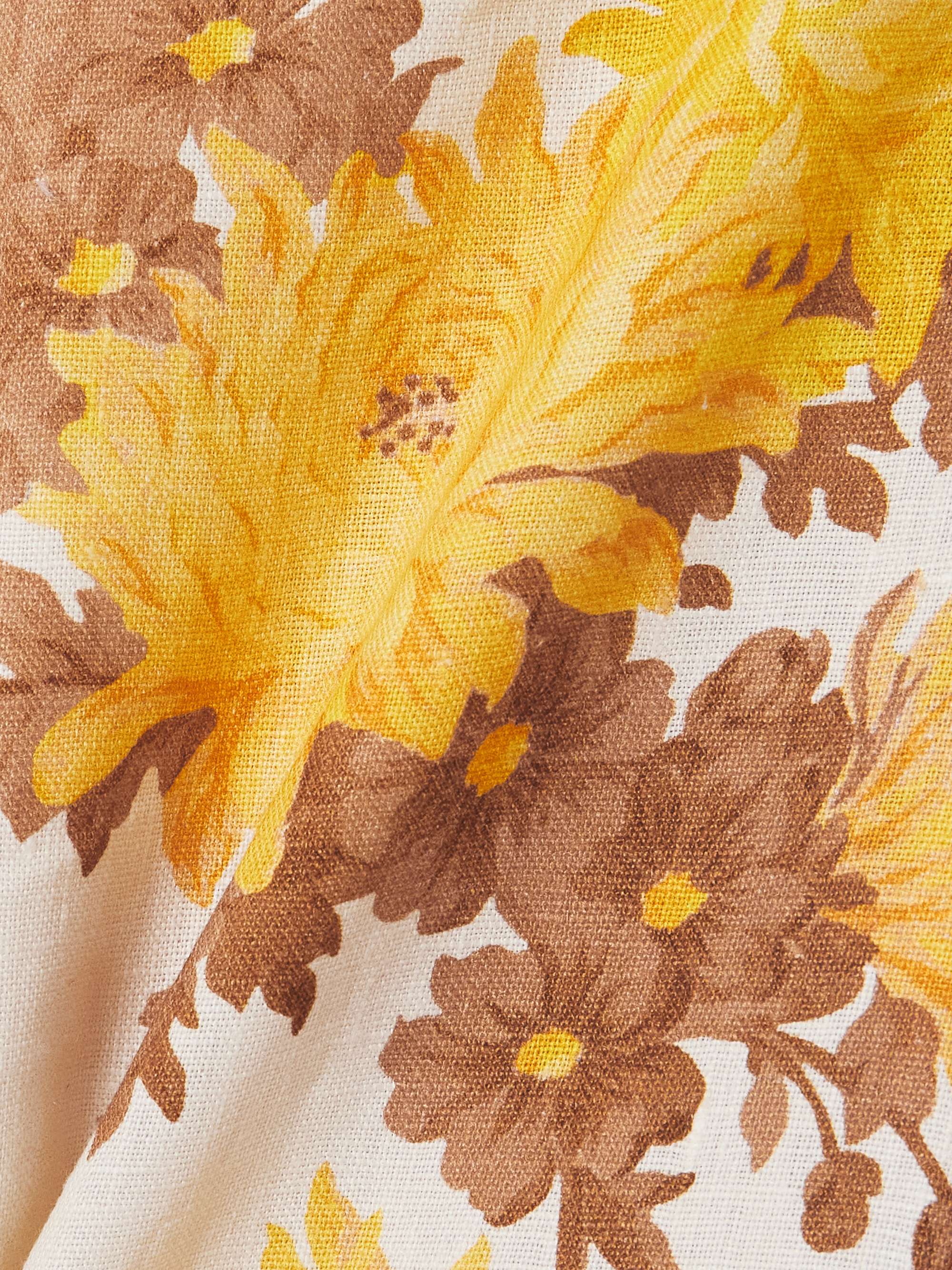 Felice shirred floral-print linen mini dress view