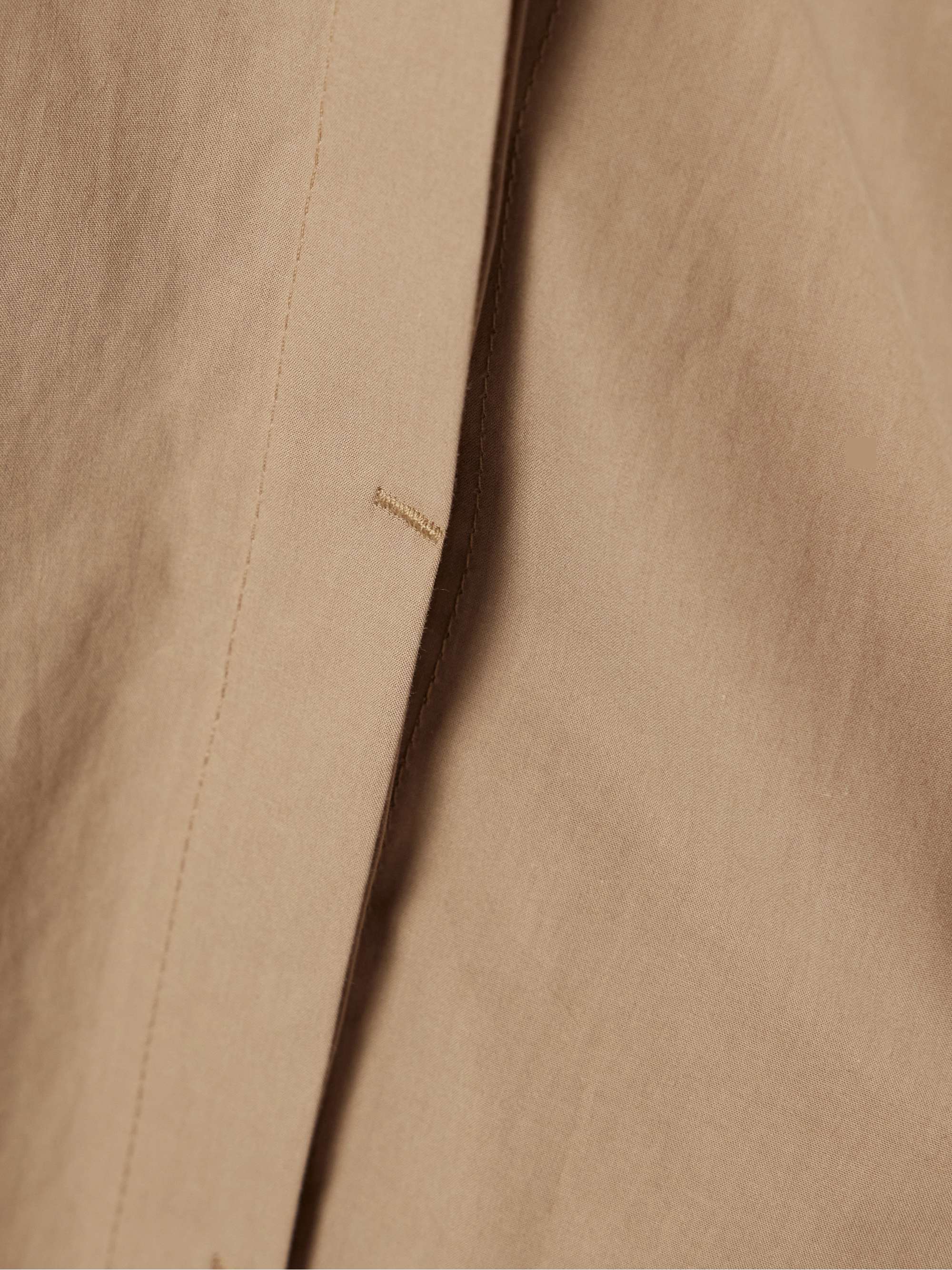 Belted organic cotton-poplin mini shirt dress view