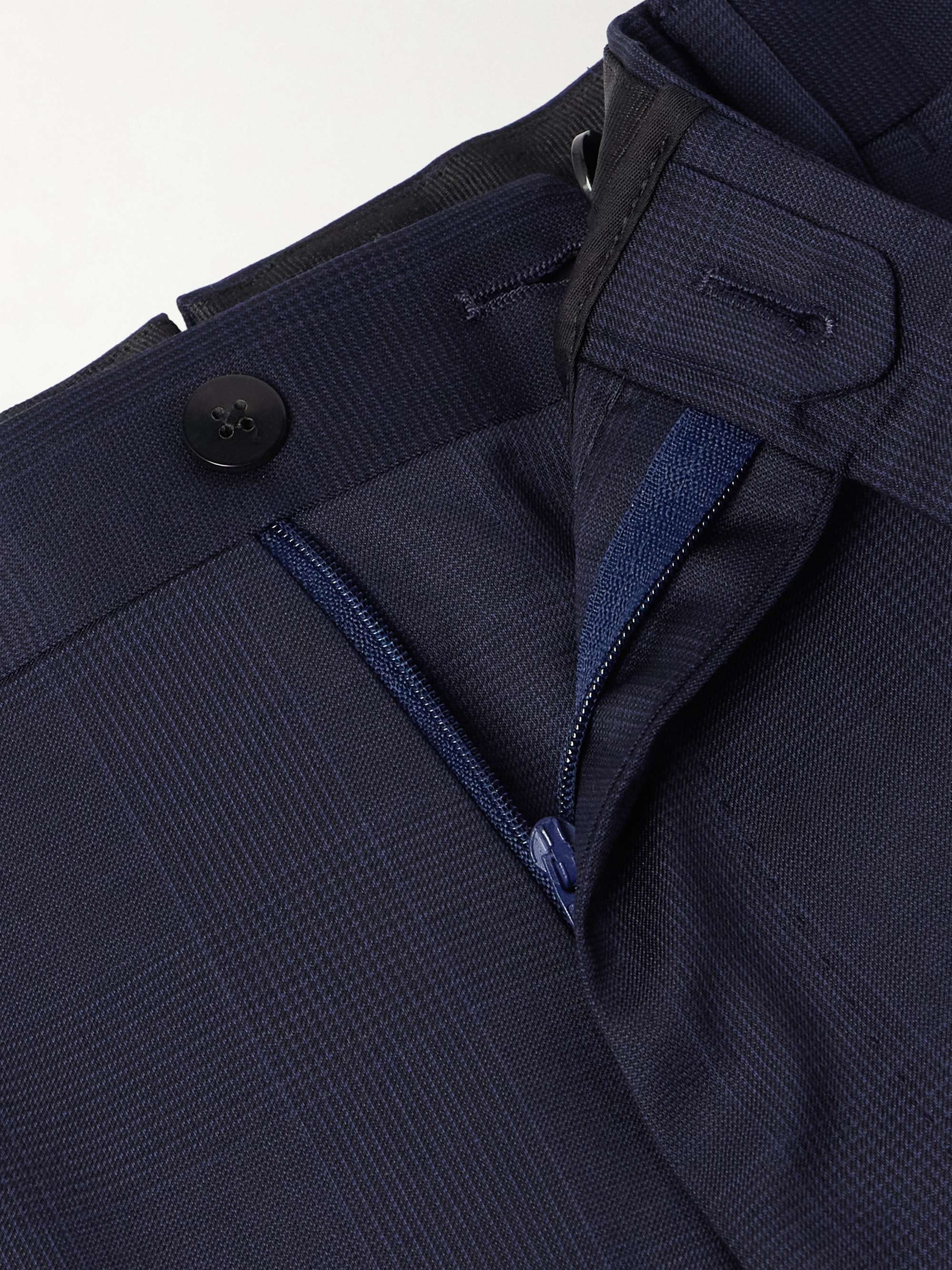 Slim-Fit Prince of Wales Checked Wool Suit Trousers view