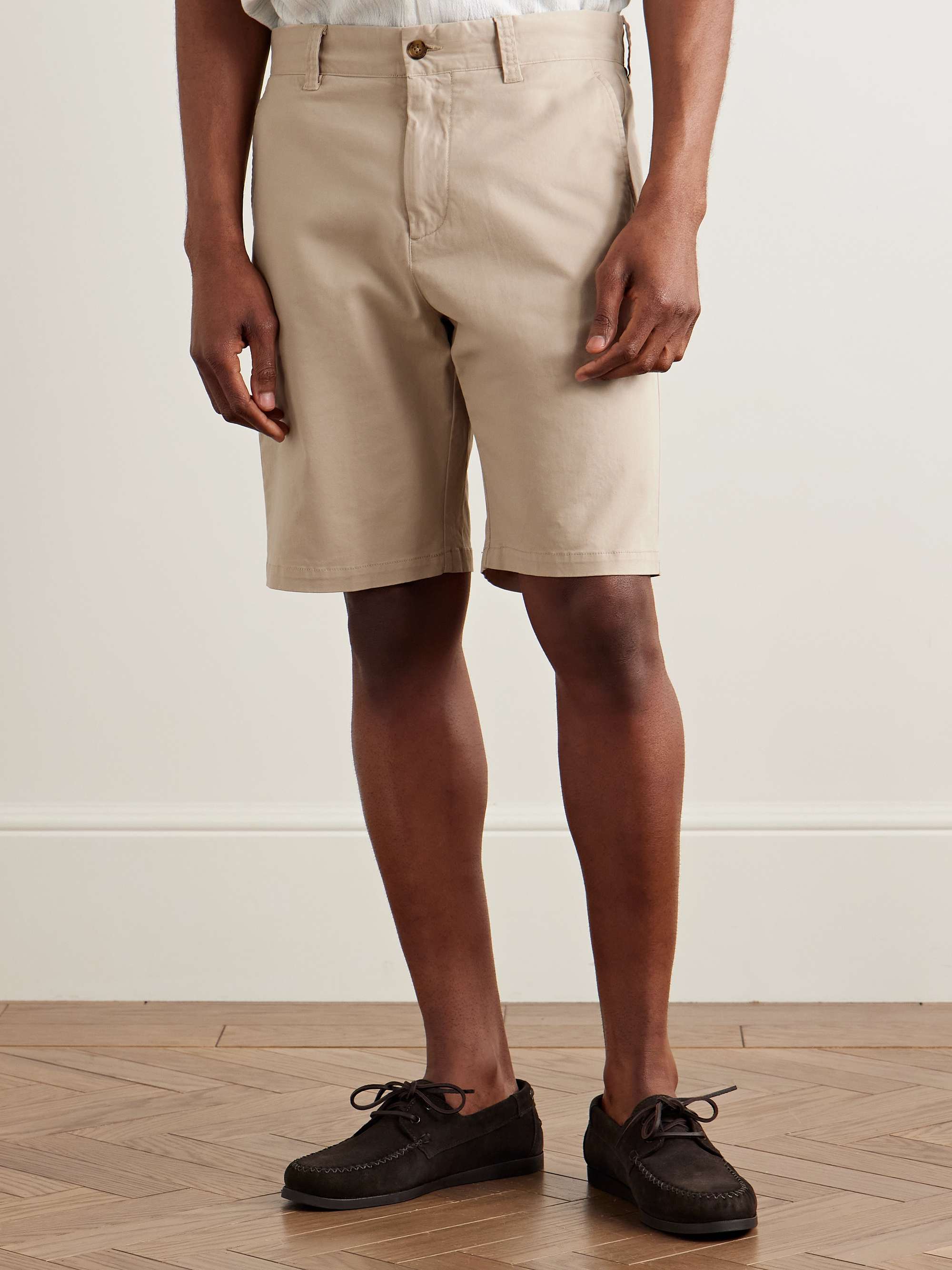 Crown 1090 Straight-Leg Organic Cotton-Blend Twill Shorts view