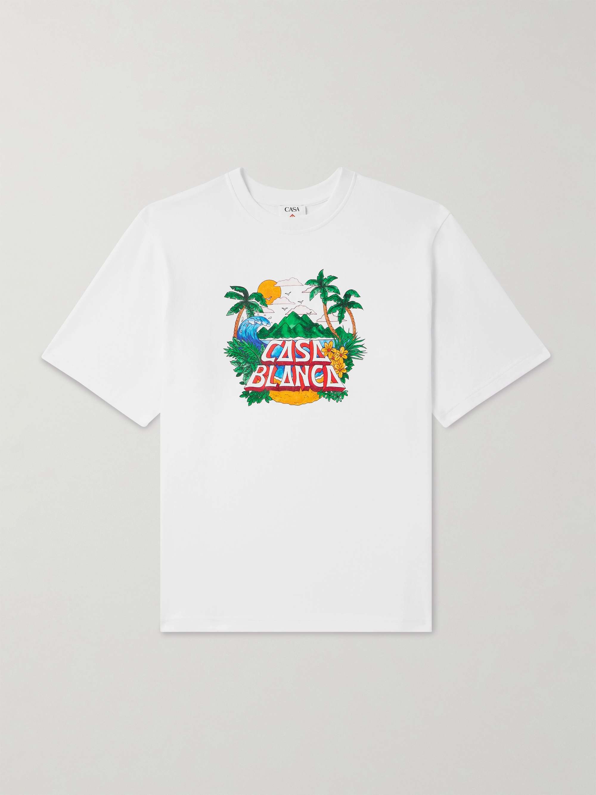 Casa Beach Wave Oversized Logo-Print Organic Cotton-Jersey T-Shirt hero visual