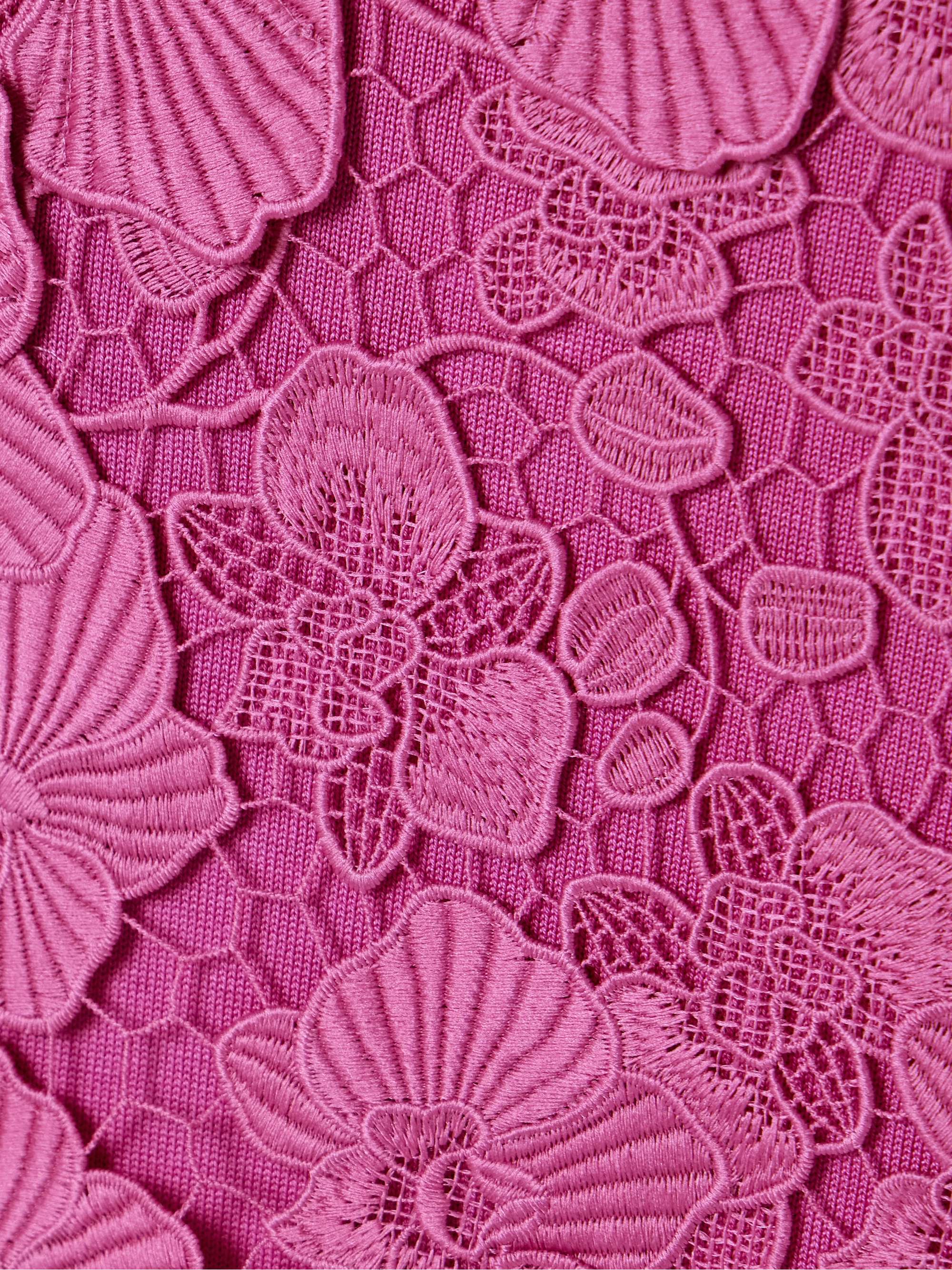 Guipure lace-paneled silk-blend tank view