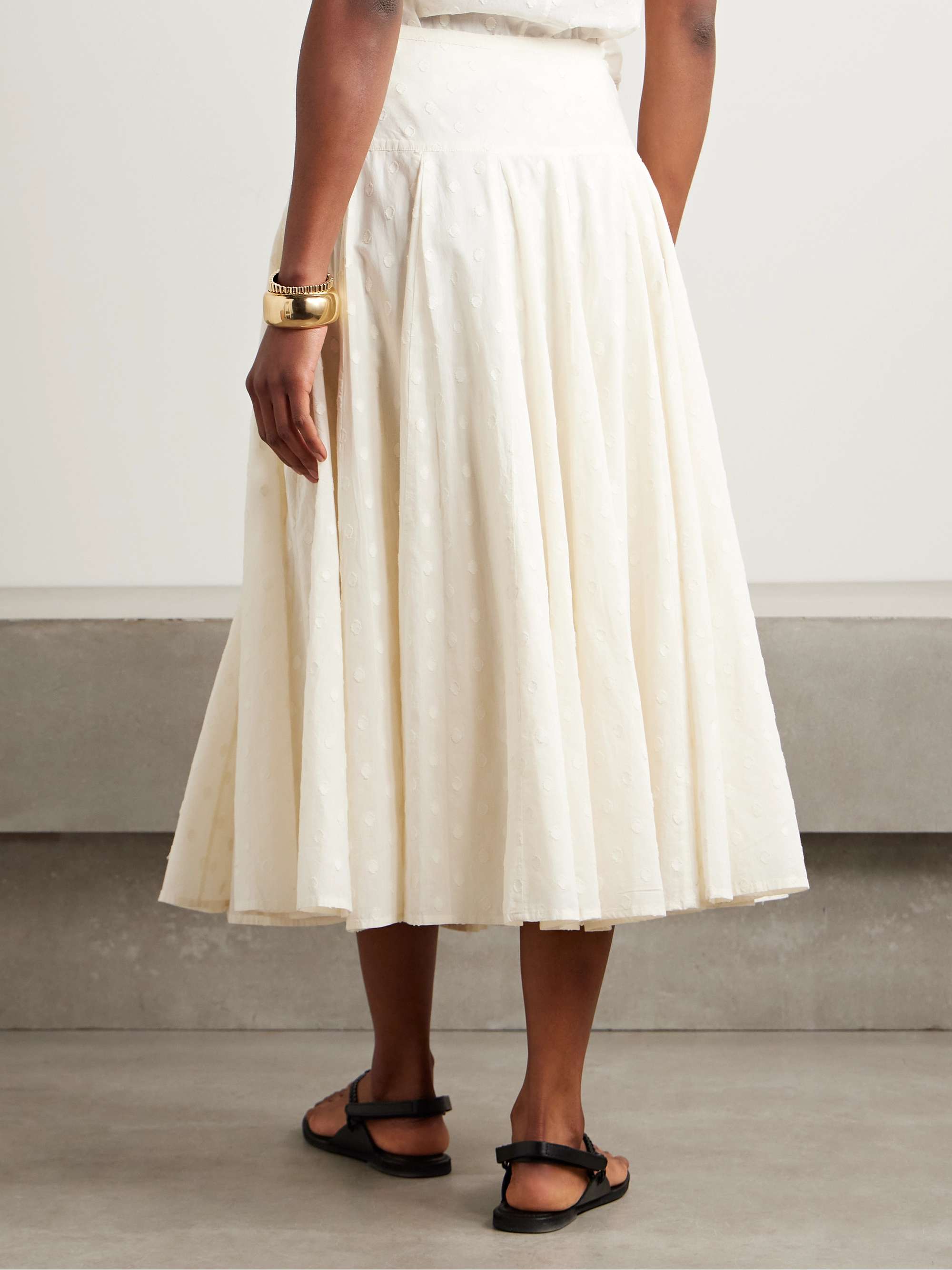Luisa fil coupé cotton-voile midi skirt view