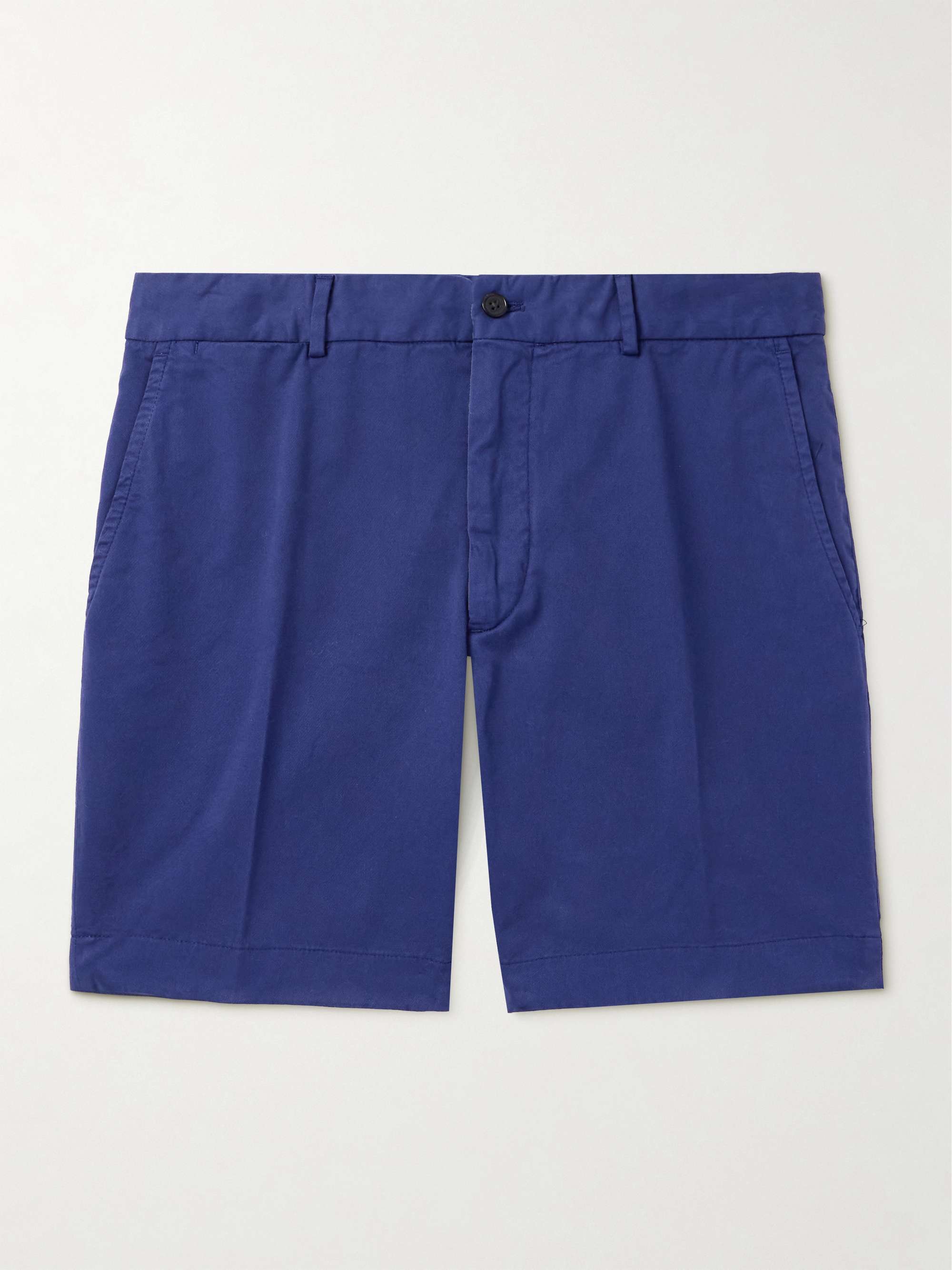 Slim-Fit Straight-Leg Garment-Dyed Cotton-Blend Twill Shorts hero visual