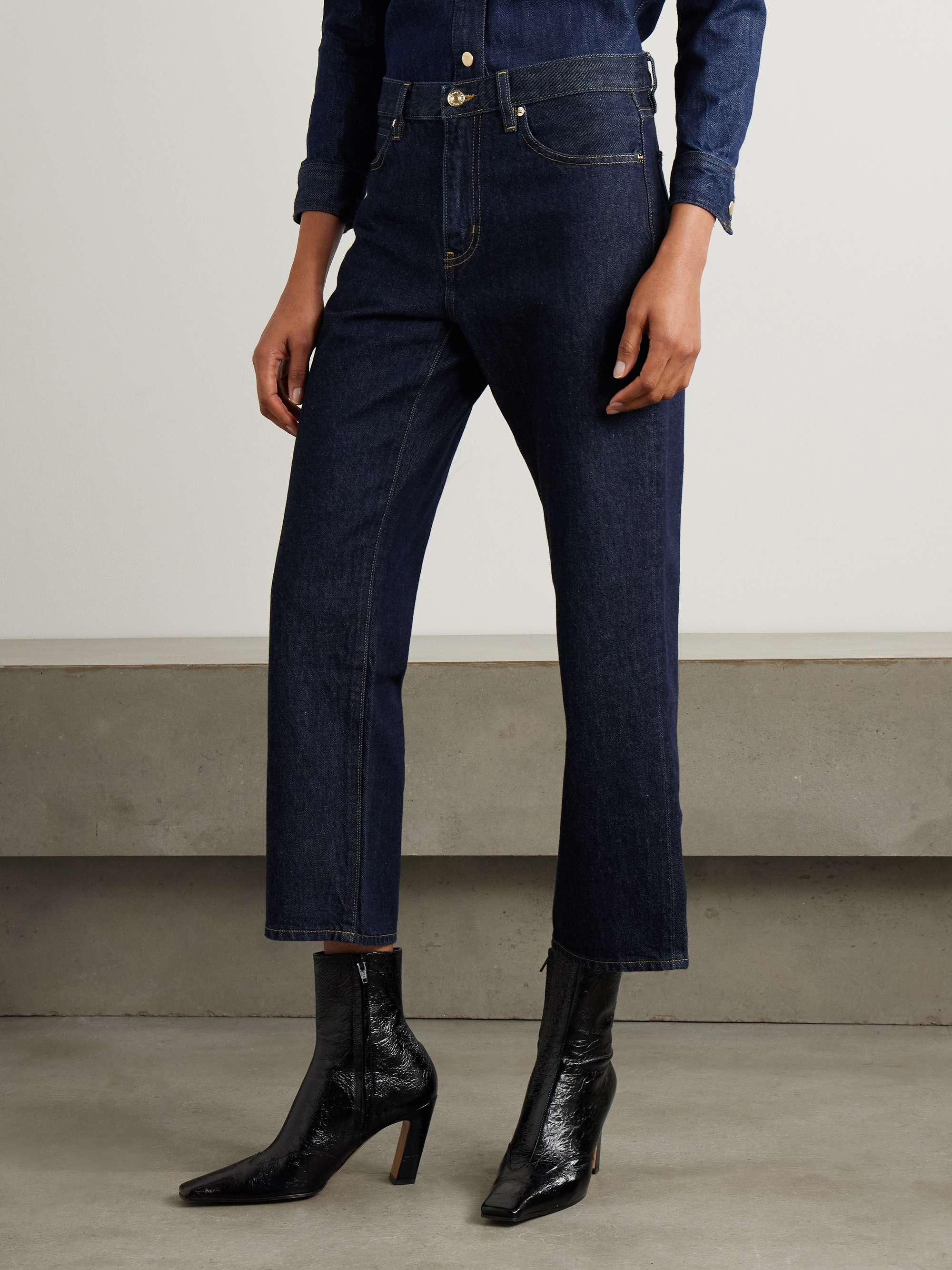 The Hang cropped high-rise straight-leg jeans view