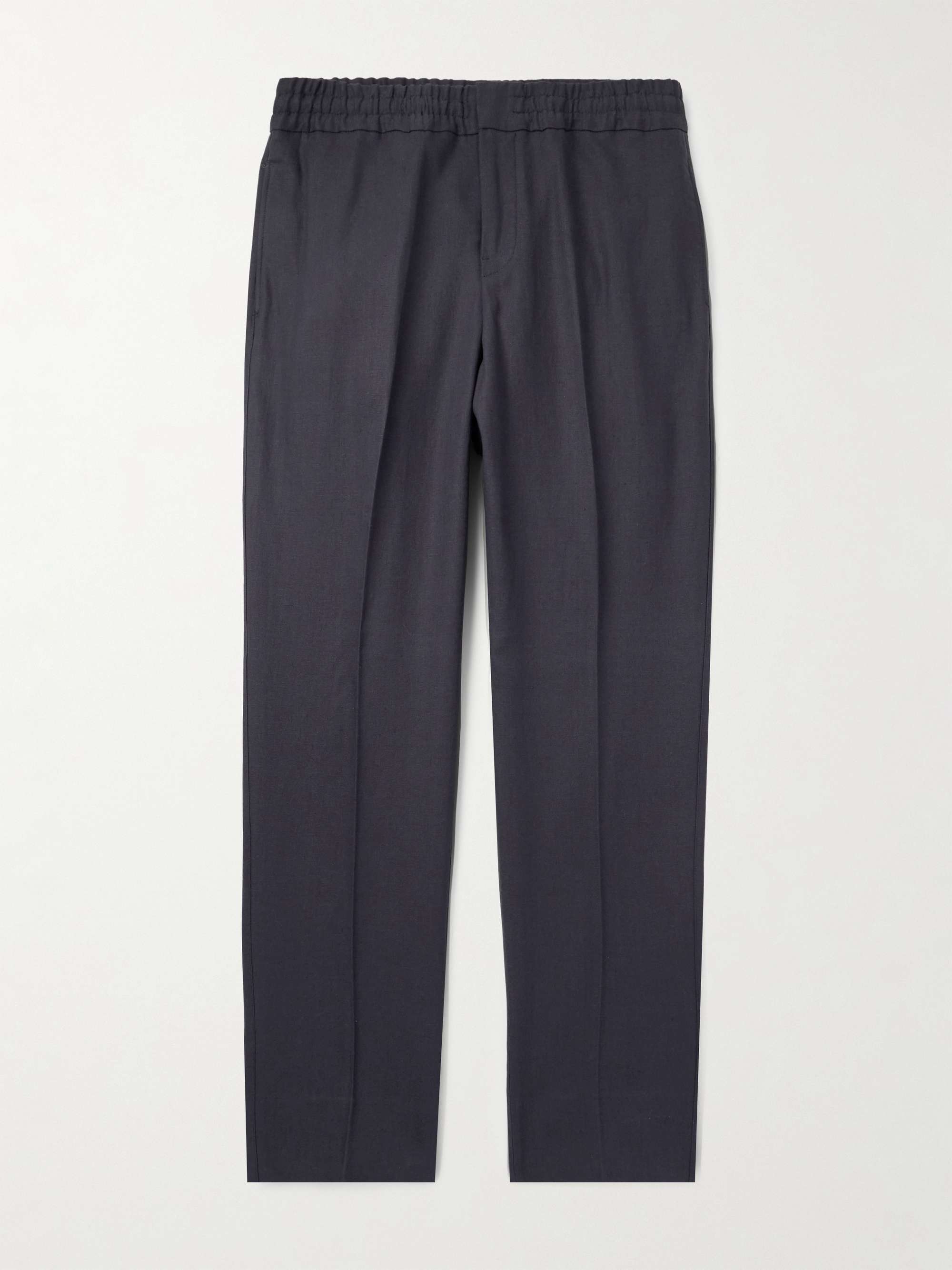 Straight-Leg Linen-Twill Trousers hero visual