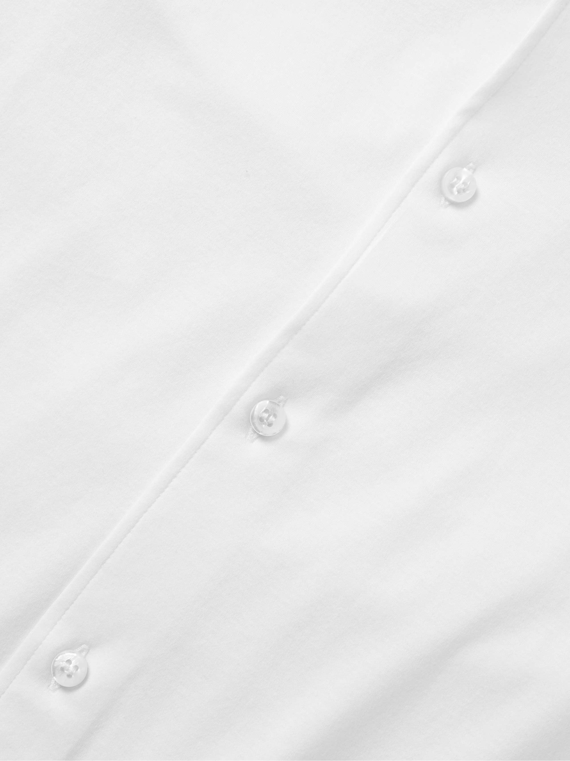 Andrew Cutaway-Collar Slim-Fit Cotton-Jersey Shirt view
