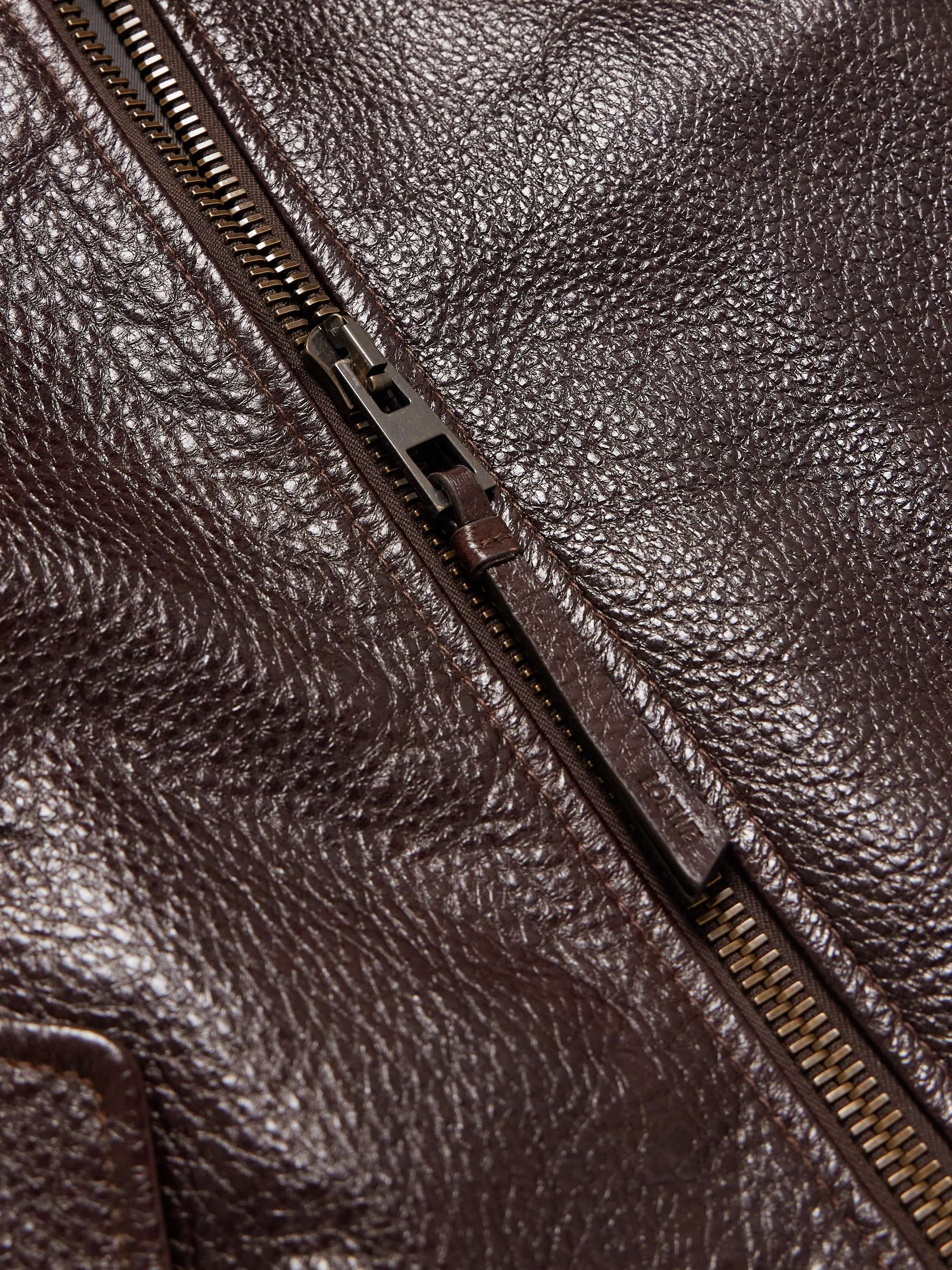 Textured-Leather Jacket view