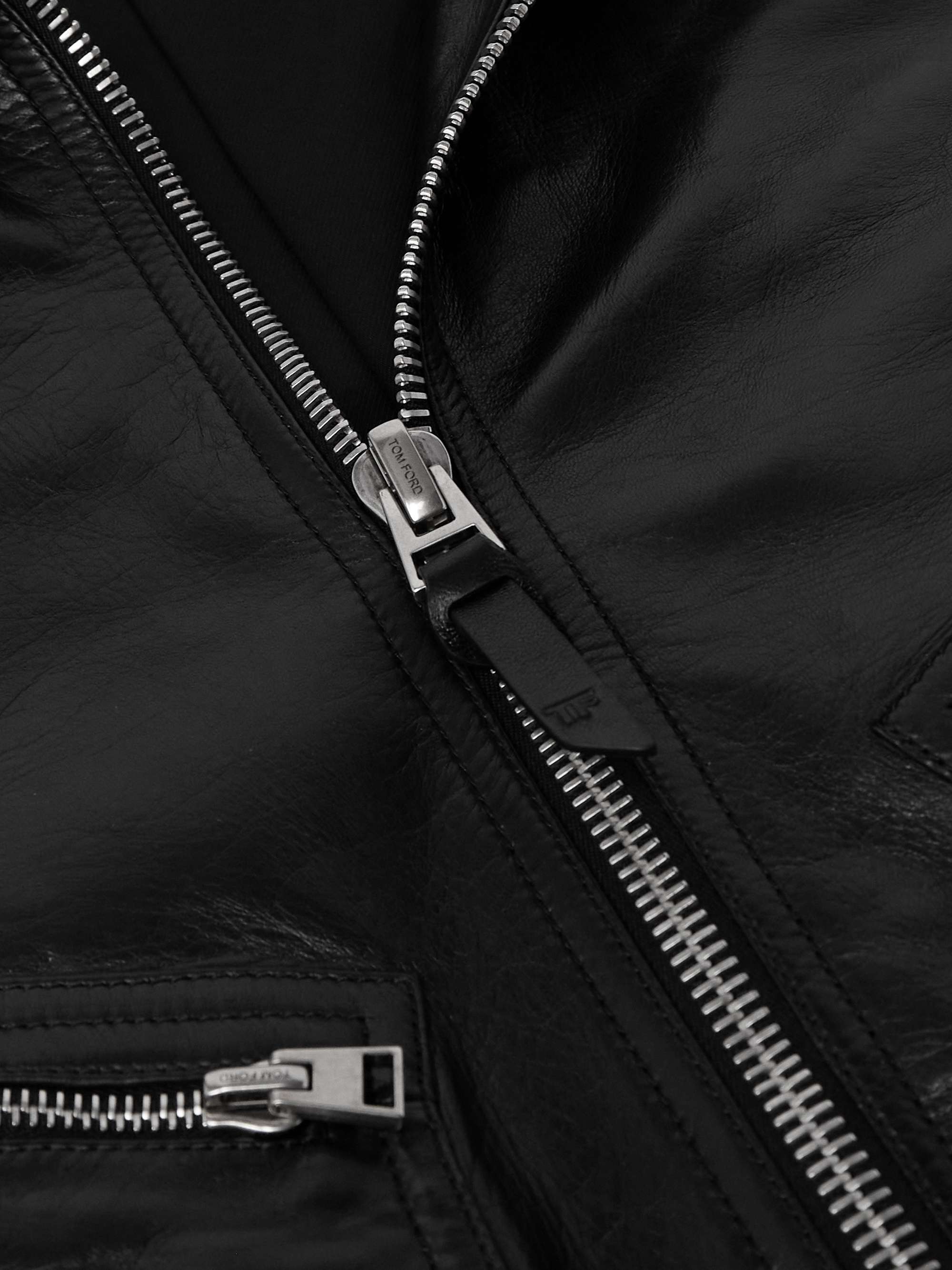 Leather Zip-Up Jacket view