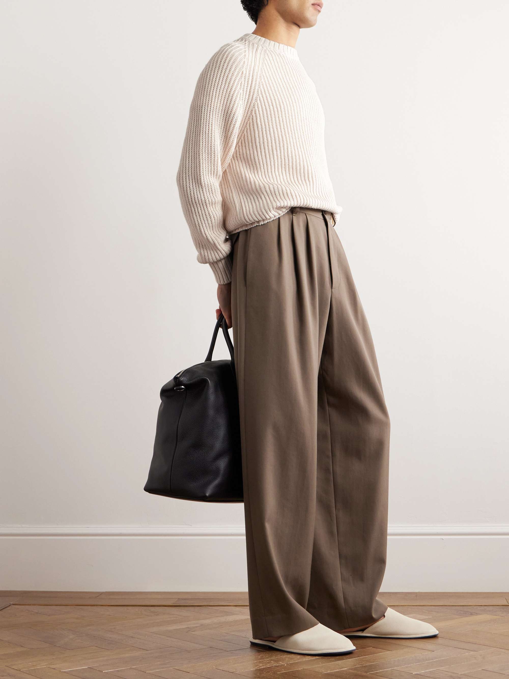 Ribbed Linen, Cotton and Silk-Blend Sweater view