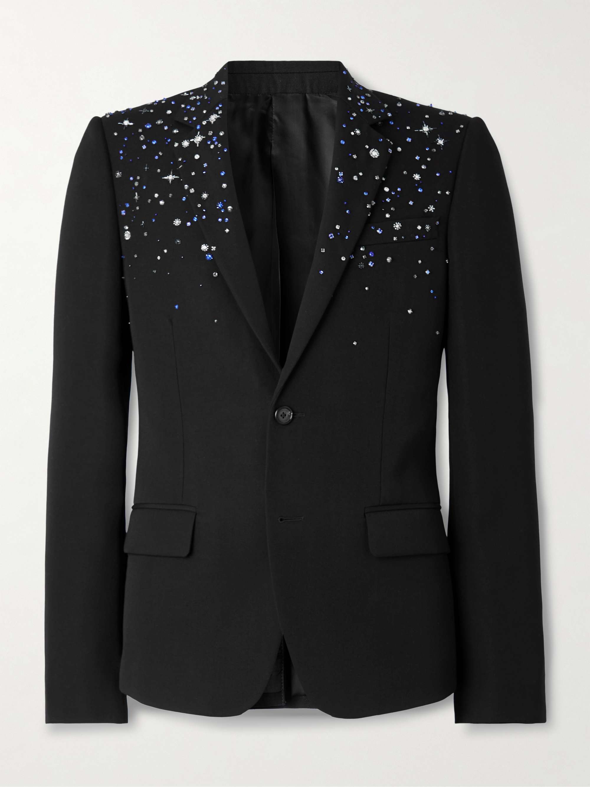 Slim-Fit Crystal-Embellished Wool Blazer hero visual