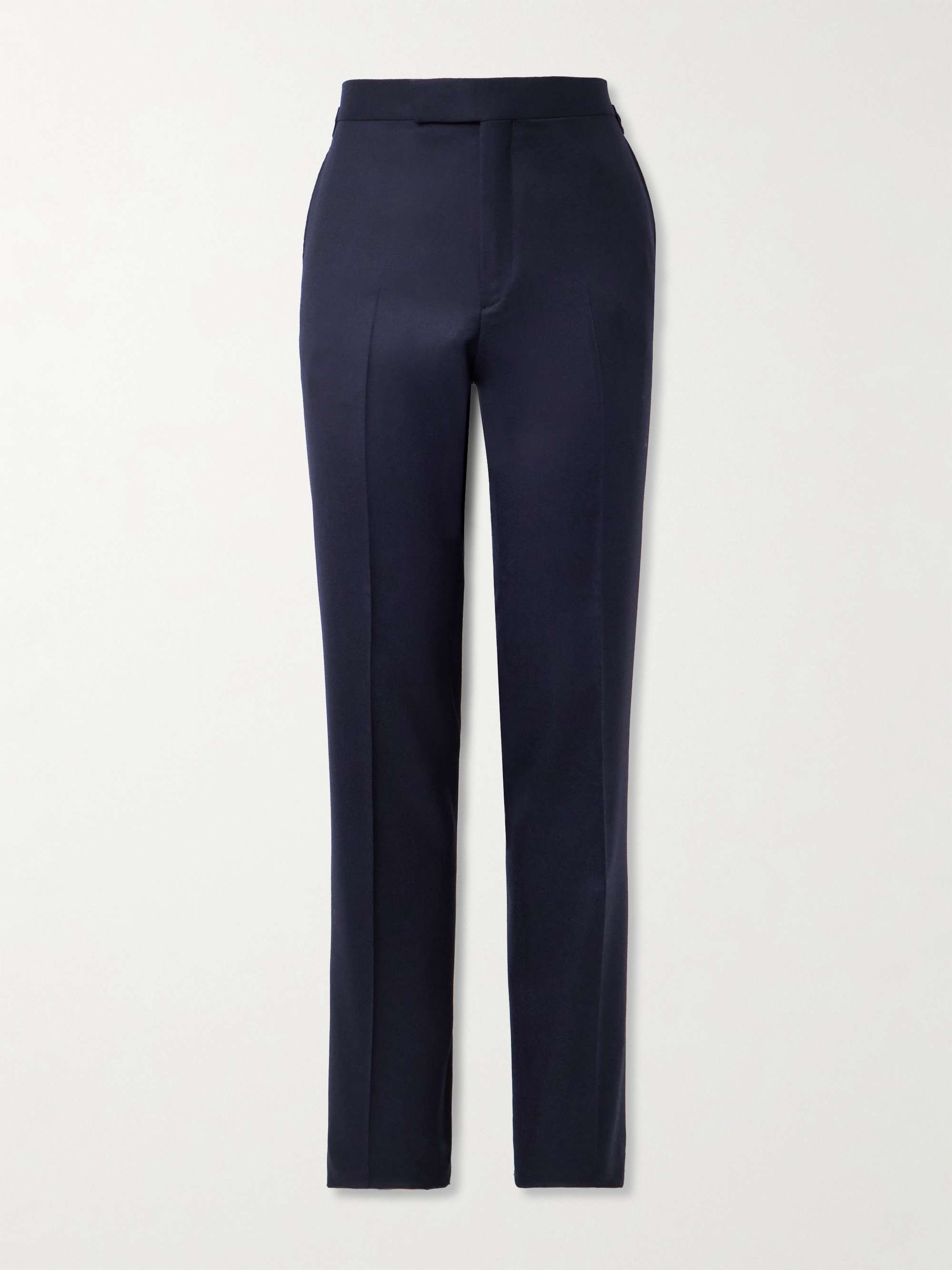 Tapered Wool-Flannel Suit Trousers hero visual