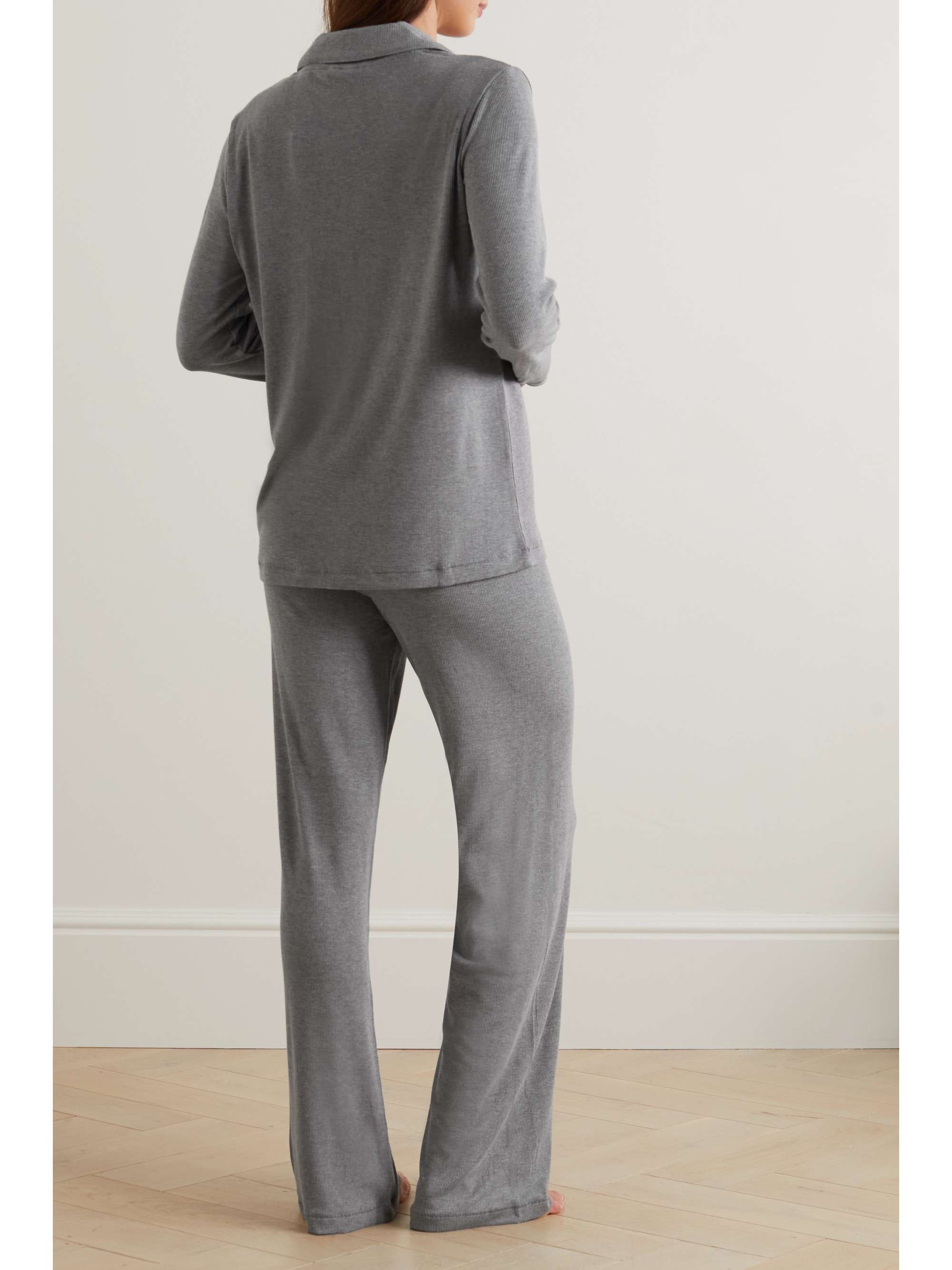 Ribbed stretch-modal jersey lounge set view