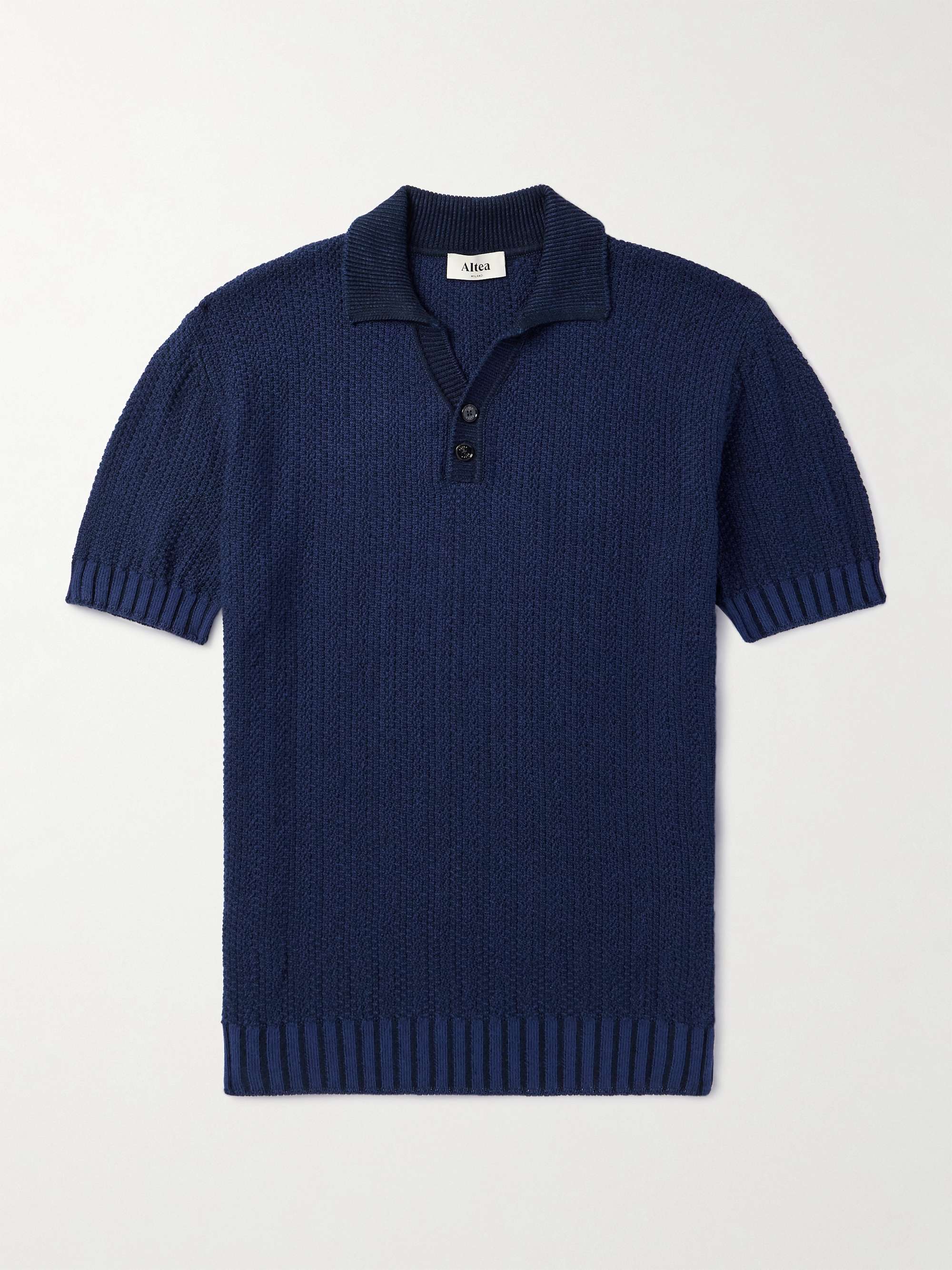 Vanise Mélange Cotton Polo Shirt hero visual