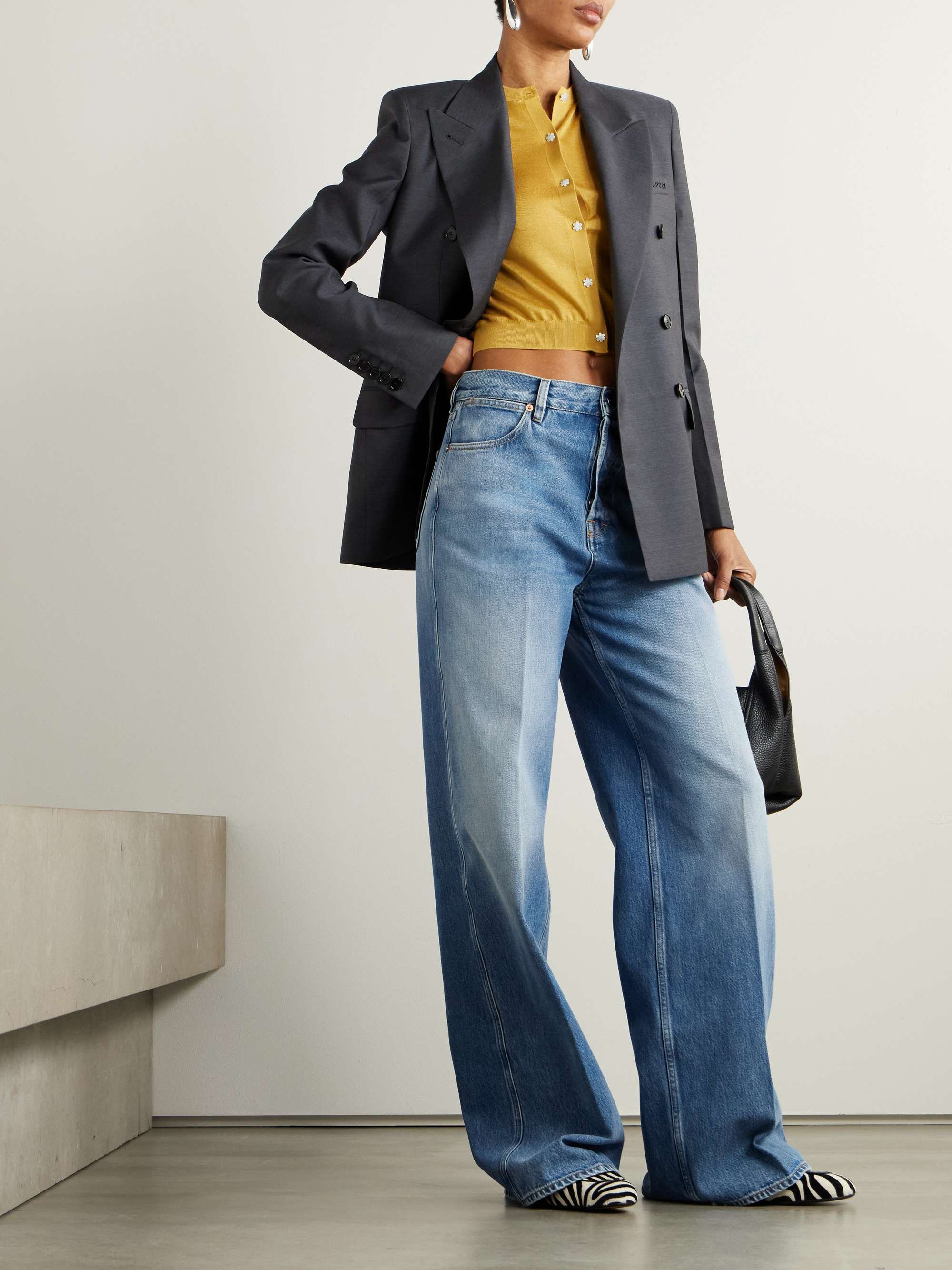 Lido high-rise wide-leg jeans view