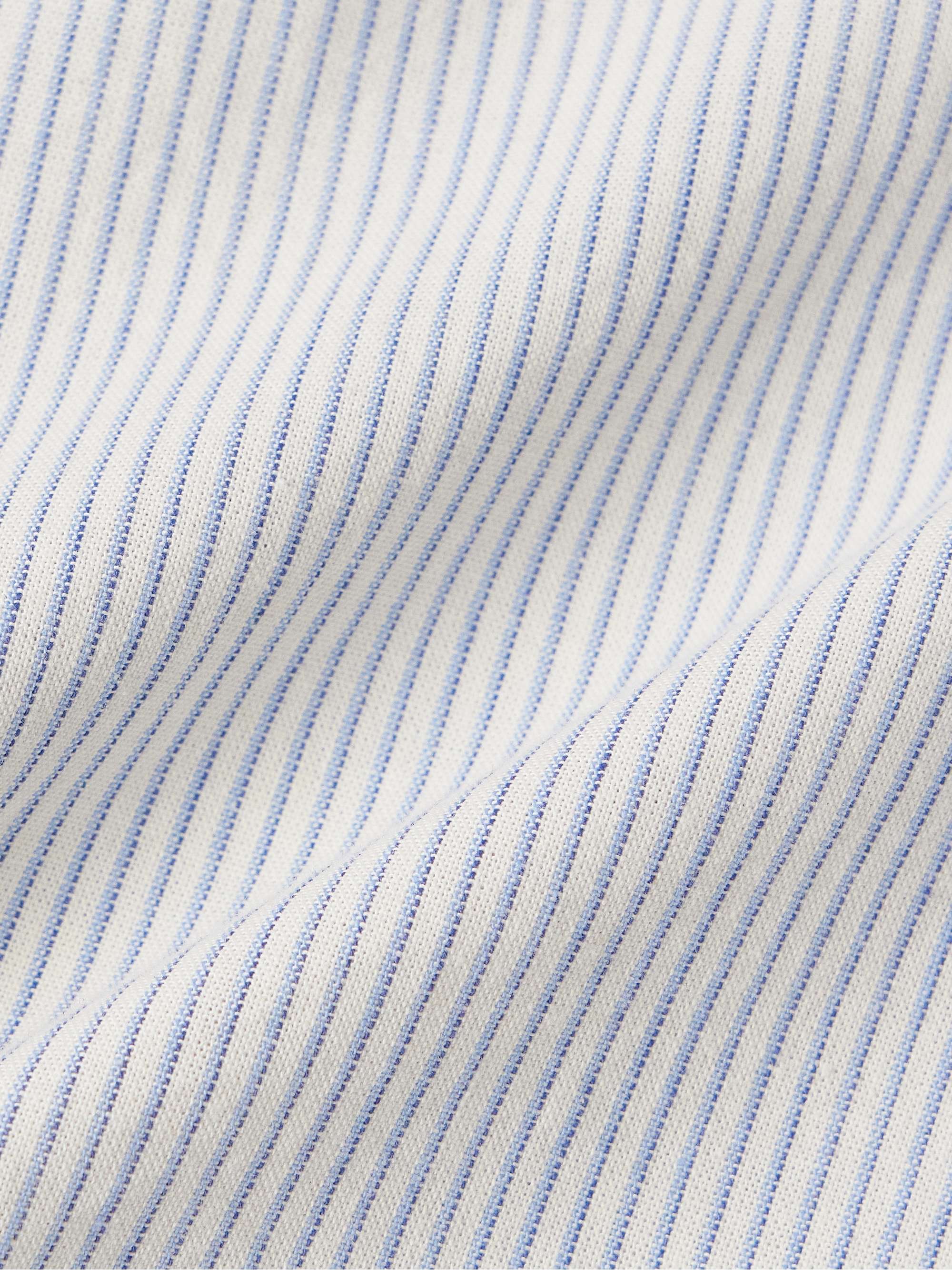 Glanshirt Slim-Fit Spread-Collar Striped Cotton Oxford Shirt view