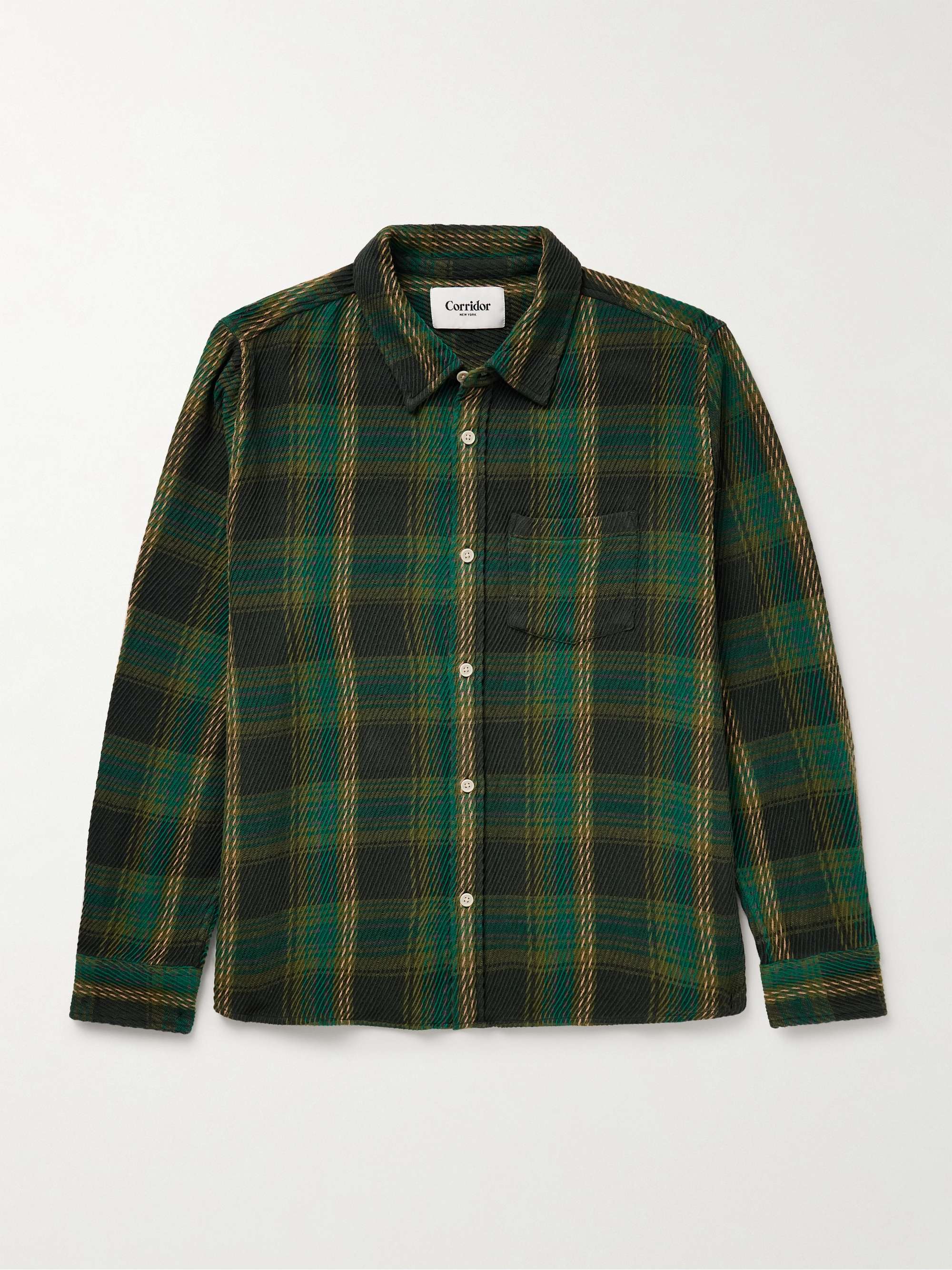 Phonecia Checked Cotton-Twill Shirt hero visual
