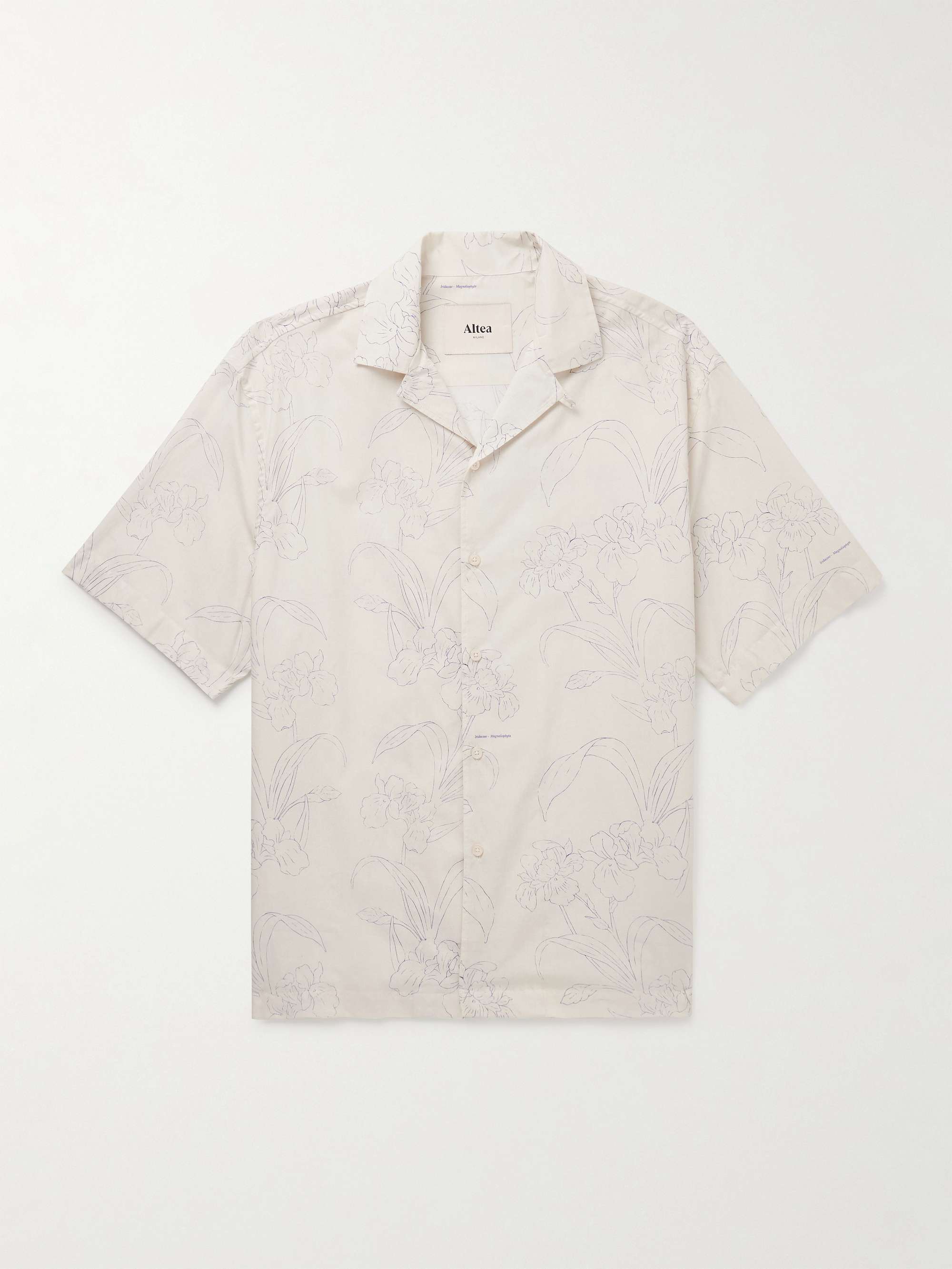 Bart Slim-Fit Convertible-Collar Floral-Print Cotton-Voile Shirt hero visual