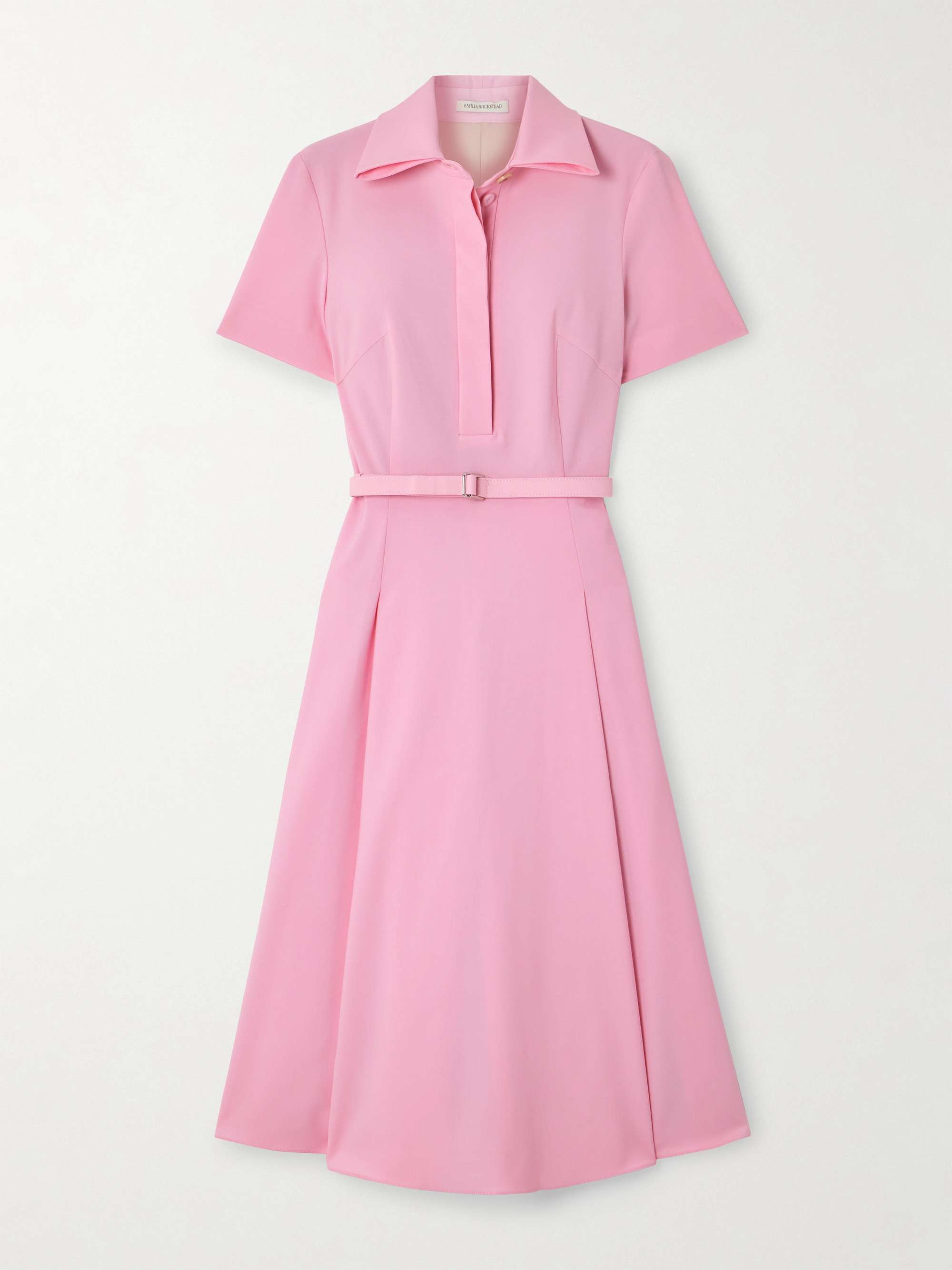Iwona belted woven midi shirt dress hero visual