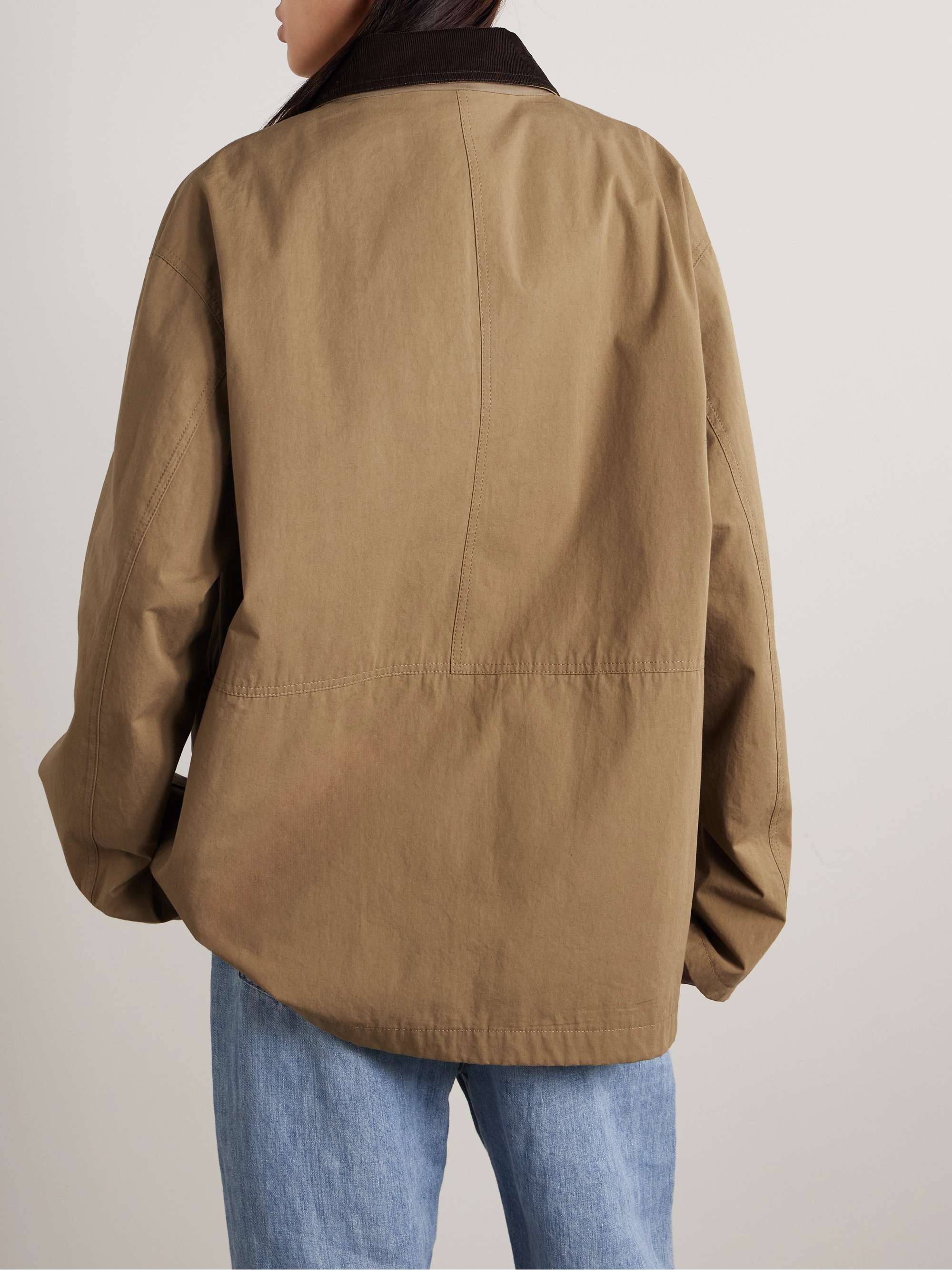 Frank corduroy-trimmed cotton-canvas jacket view