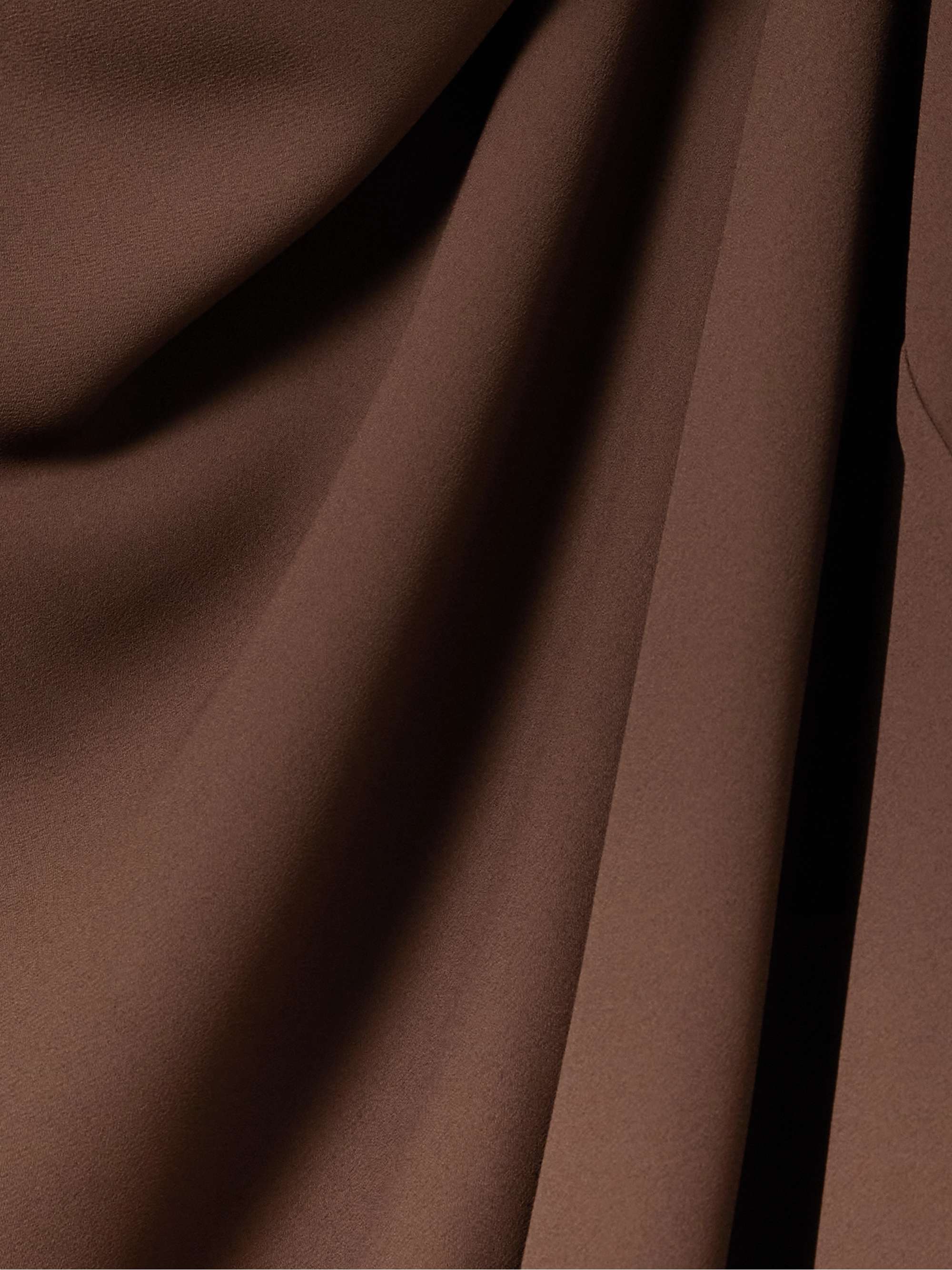 Minnie cape-effect crepe de chine gown view