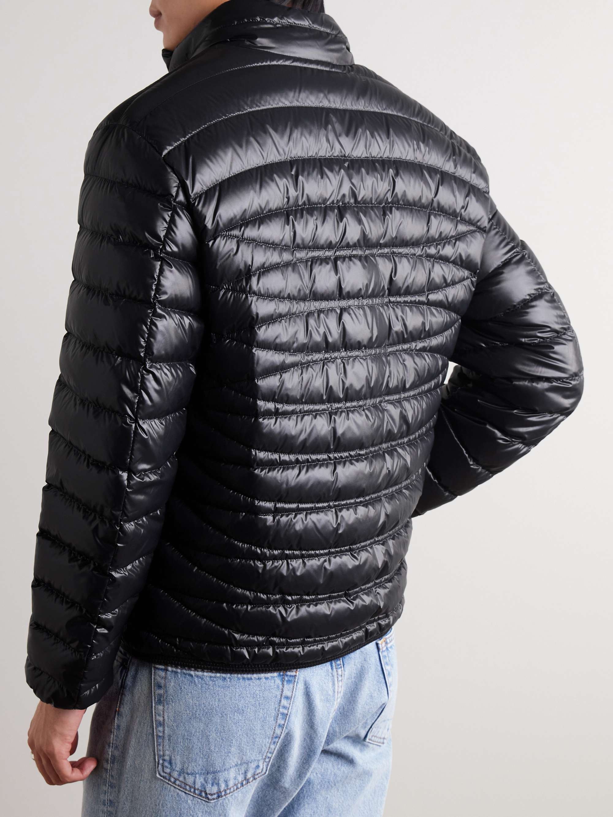 Logo-Appliquéd Quilted Nylon Laqué Down Jacket view