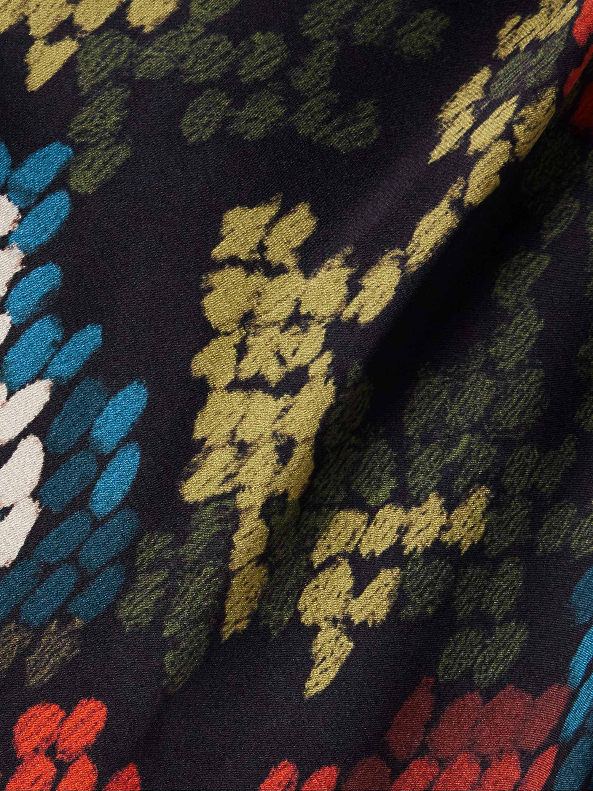 Willow floral-print silk-satin maxi dress view