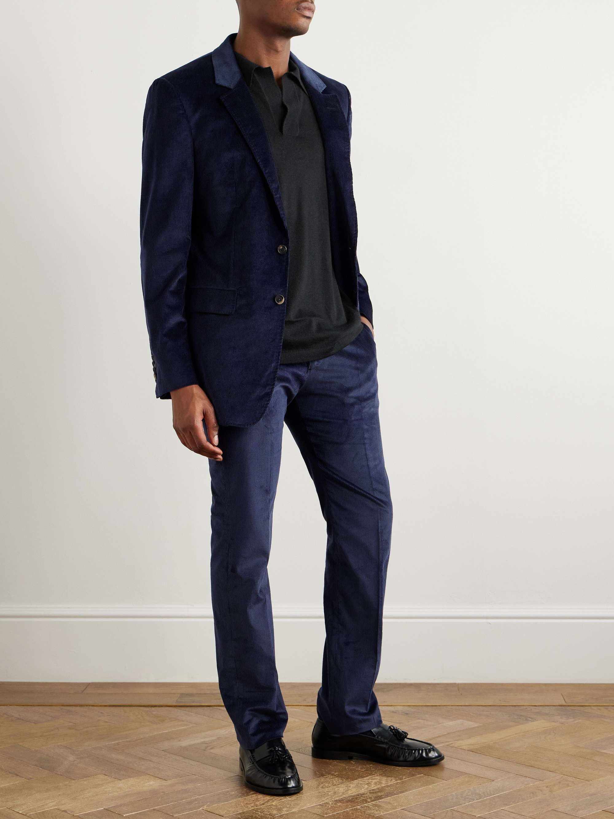 Sebastian Straight-Leg Cotton-Corduroy Suit Trousers view