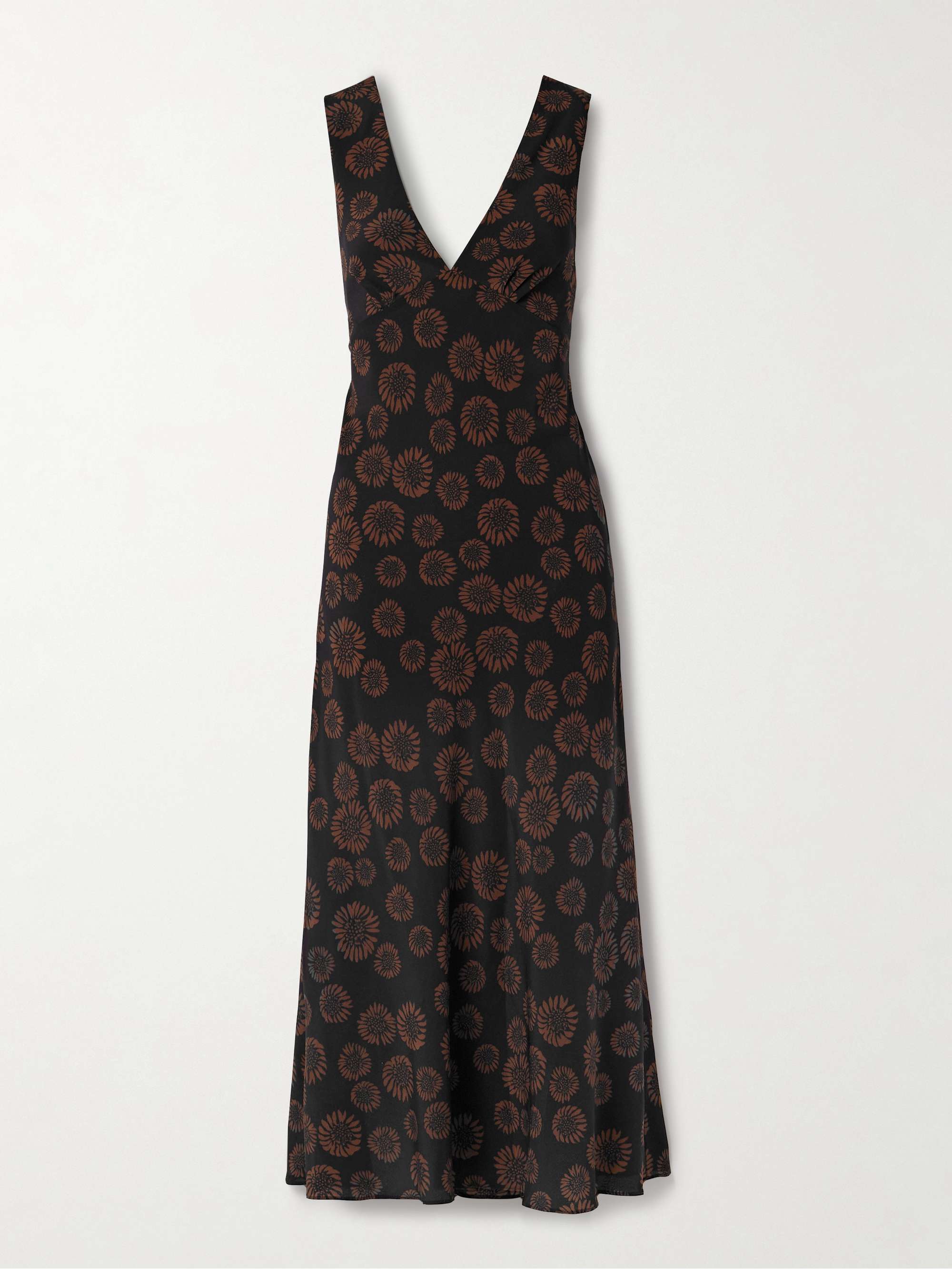 Floral-print silk crepe de chine maxi dress hero visual