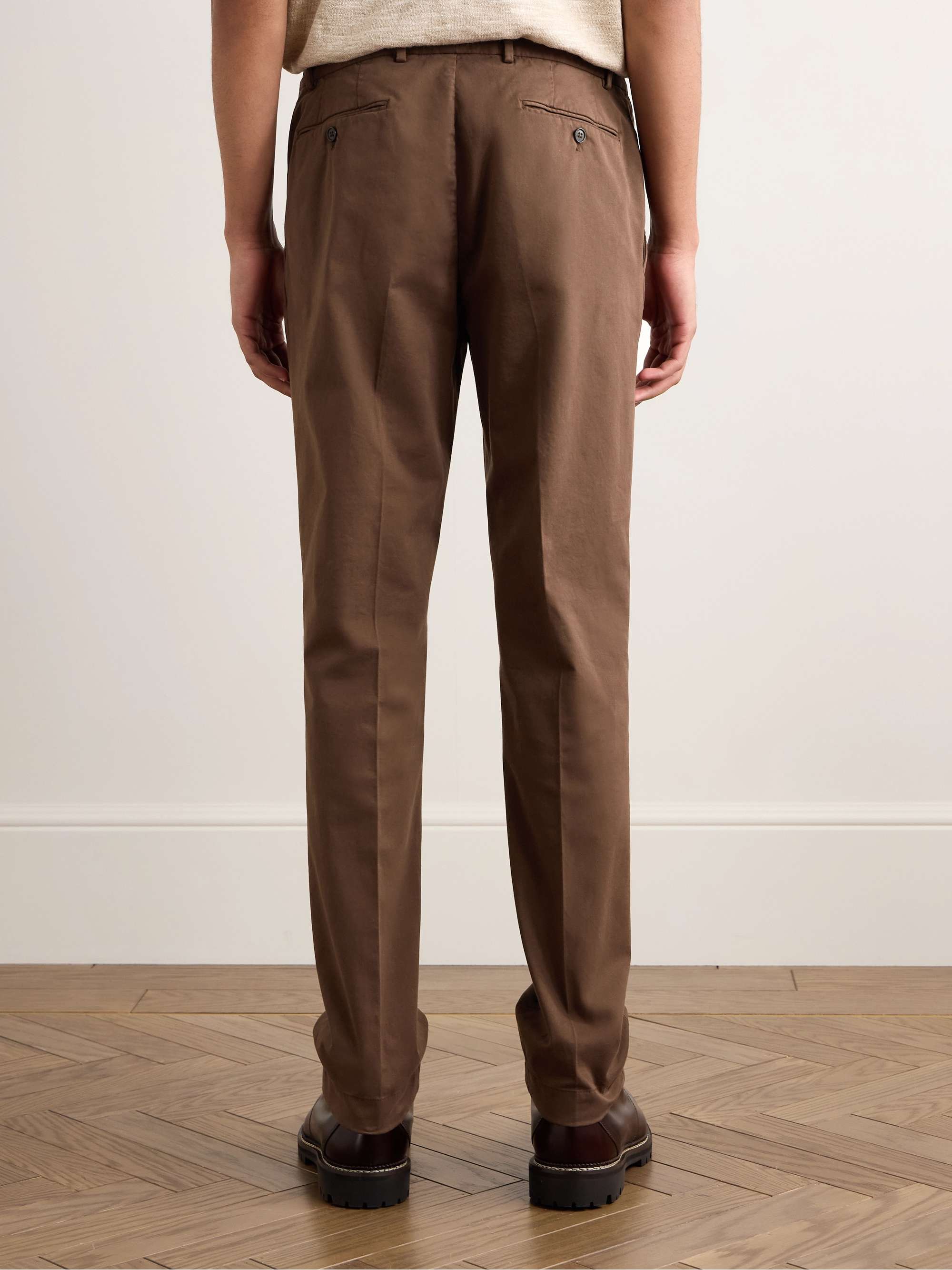 Eaton Slim-Fit Straight-Leg Garment-Dyed Stretch-Cotton Twill Chinos view