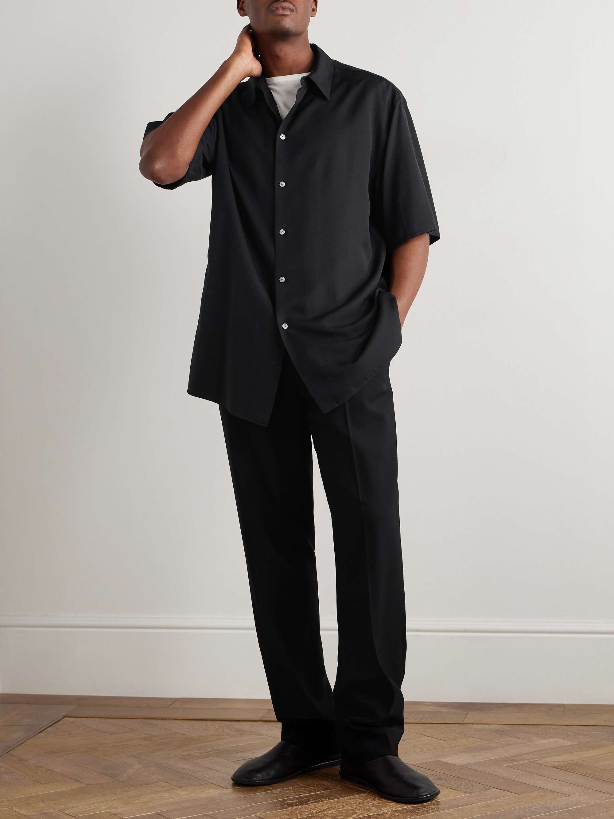 Rodolfo Oversized Cotton and Silk-Blend Shirt view
