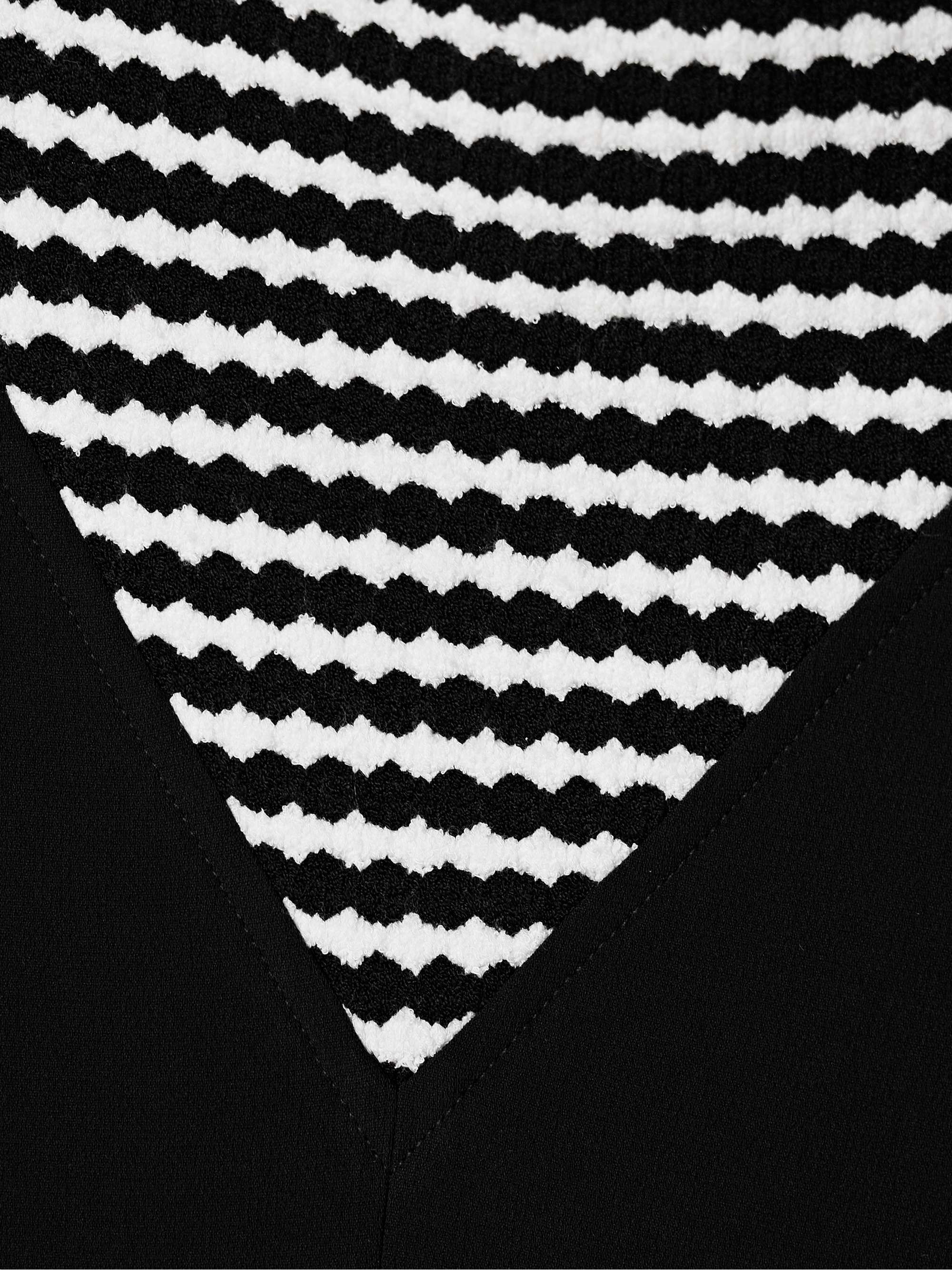 Prescott striped knitted and crepe tank view