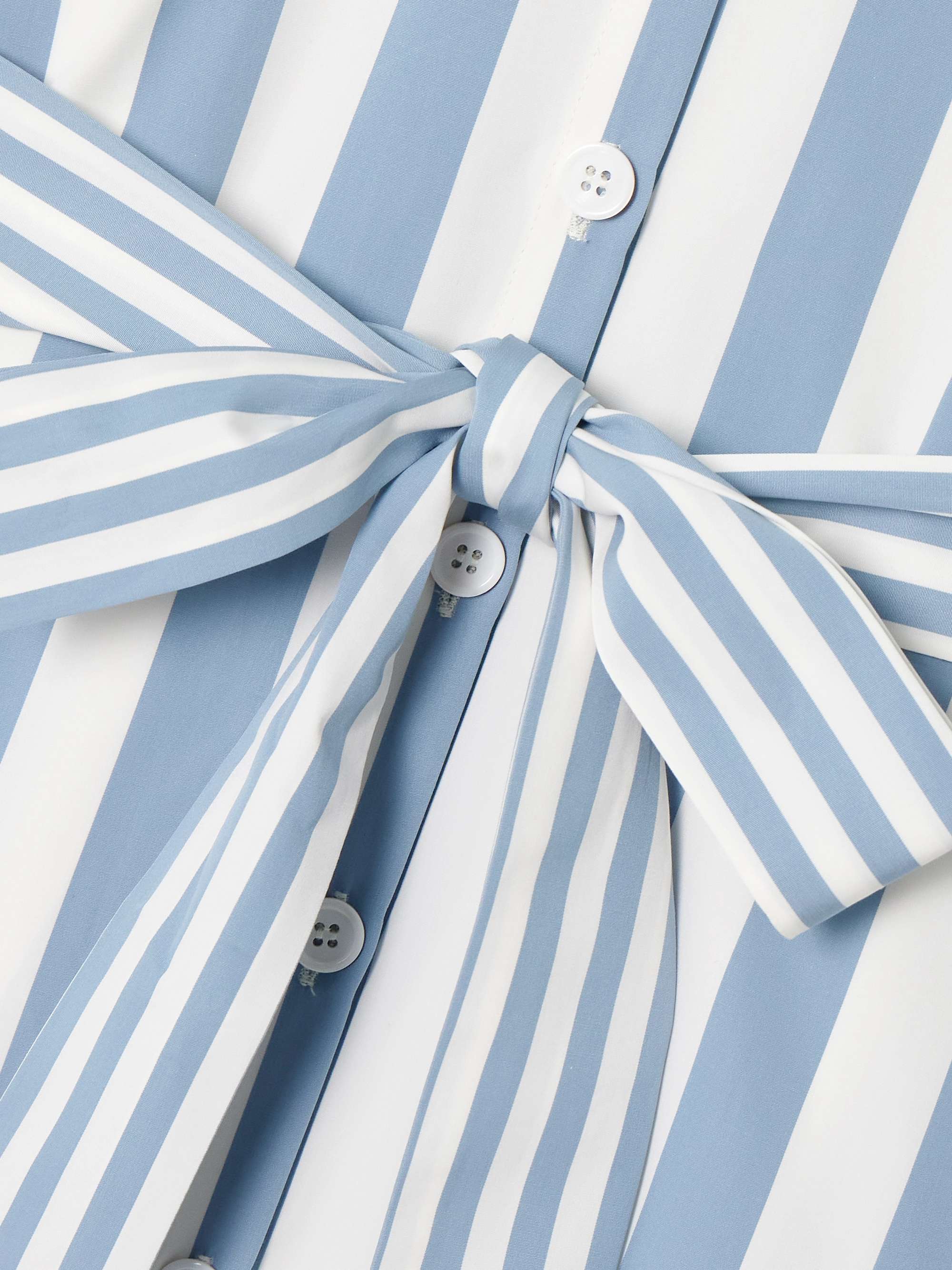 Alla belted striped cotton-poplin maxi shirt dress view