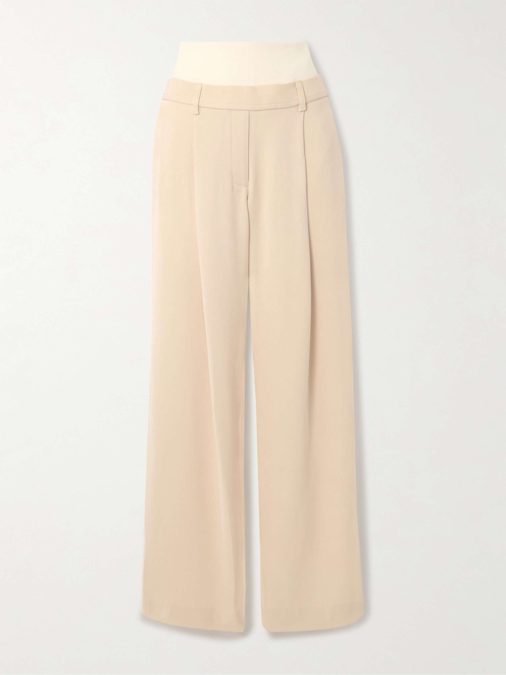 Sommar Duo piqué-trimmed crepe wide-leg pants hero visual