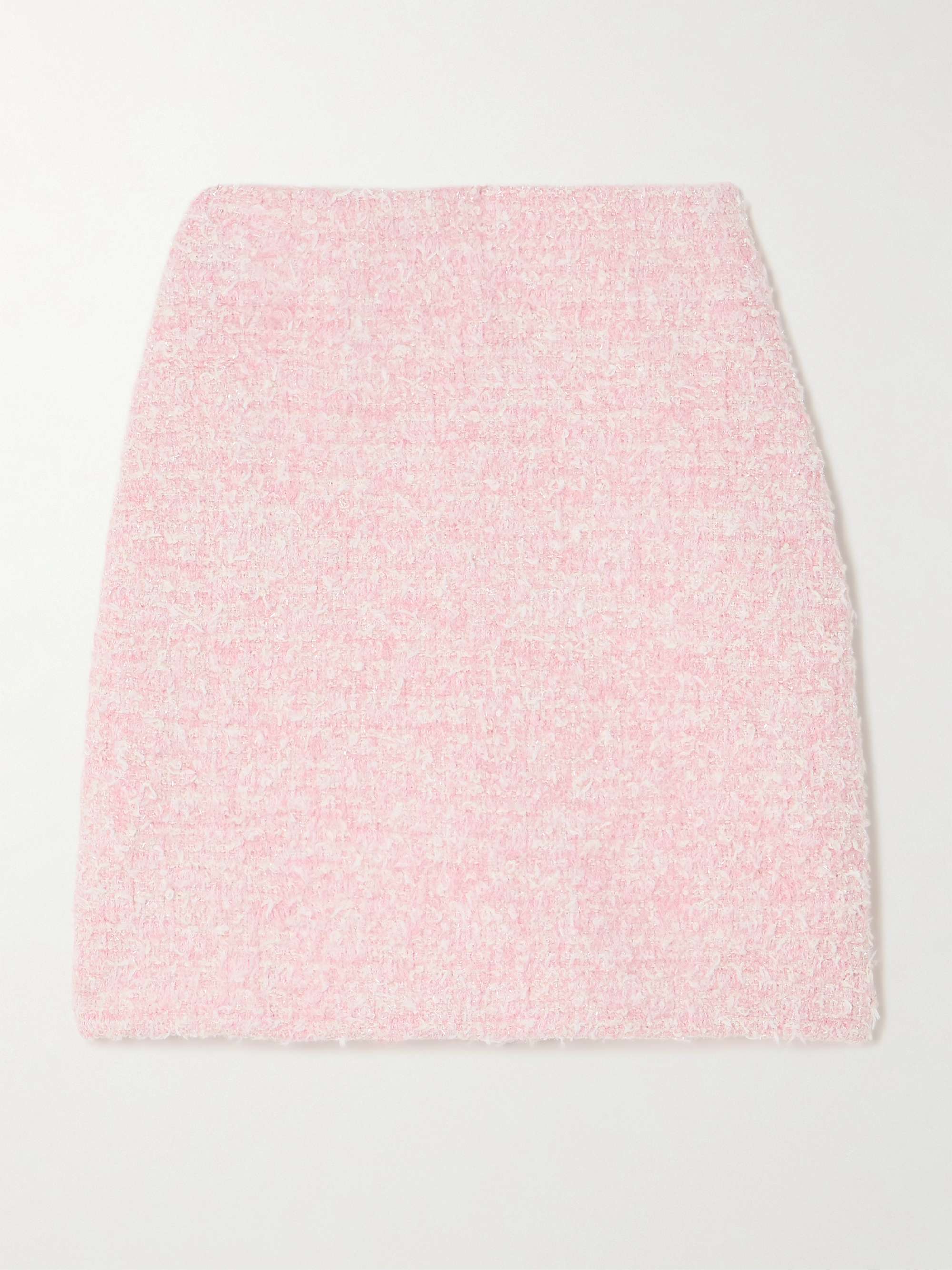 Metallic cotton-blend tweed mini skirt hero visual